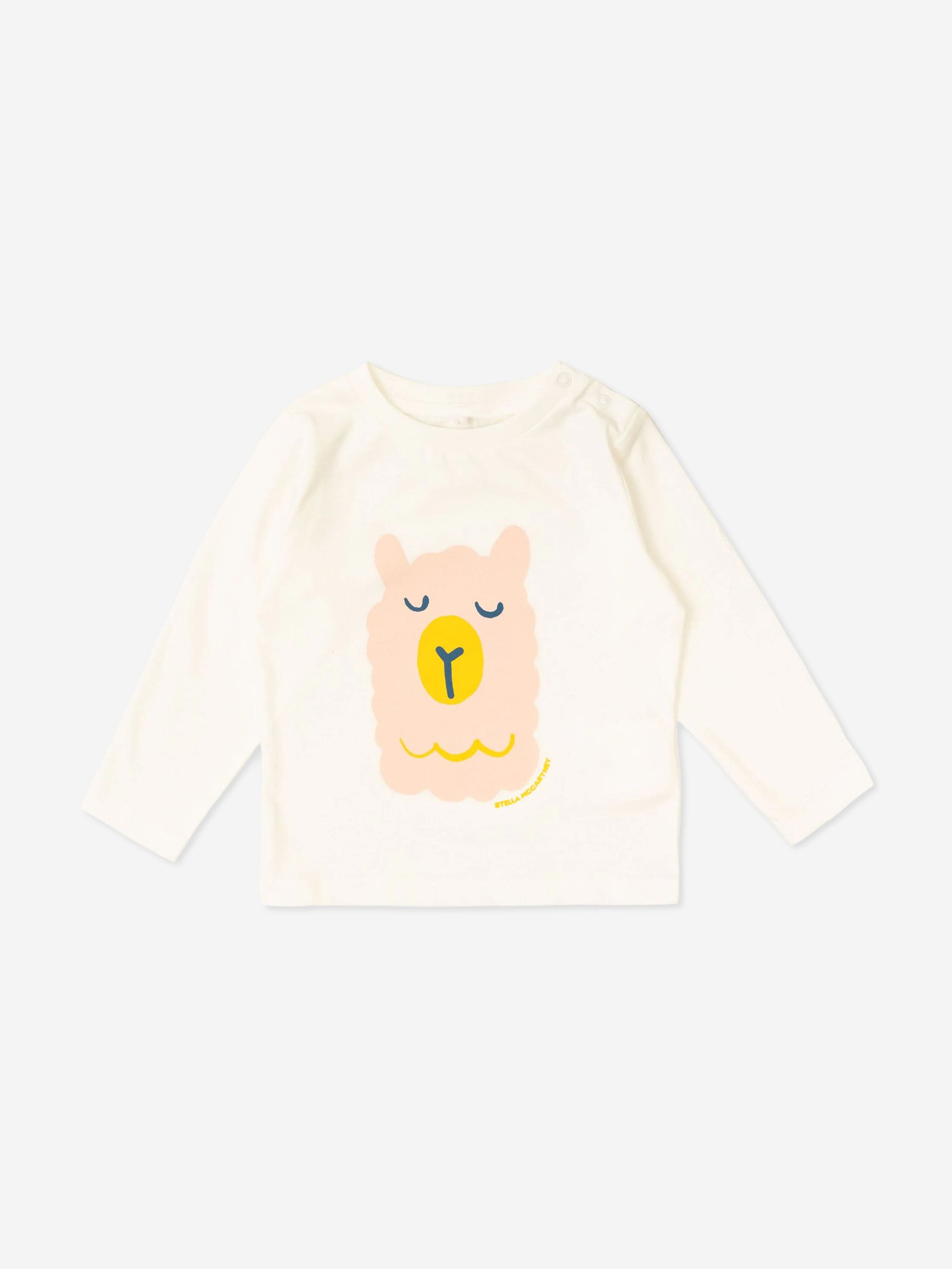 Stella McCartney Baby Girls Alpaca T-Shirt in Ivory