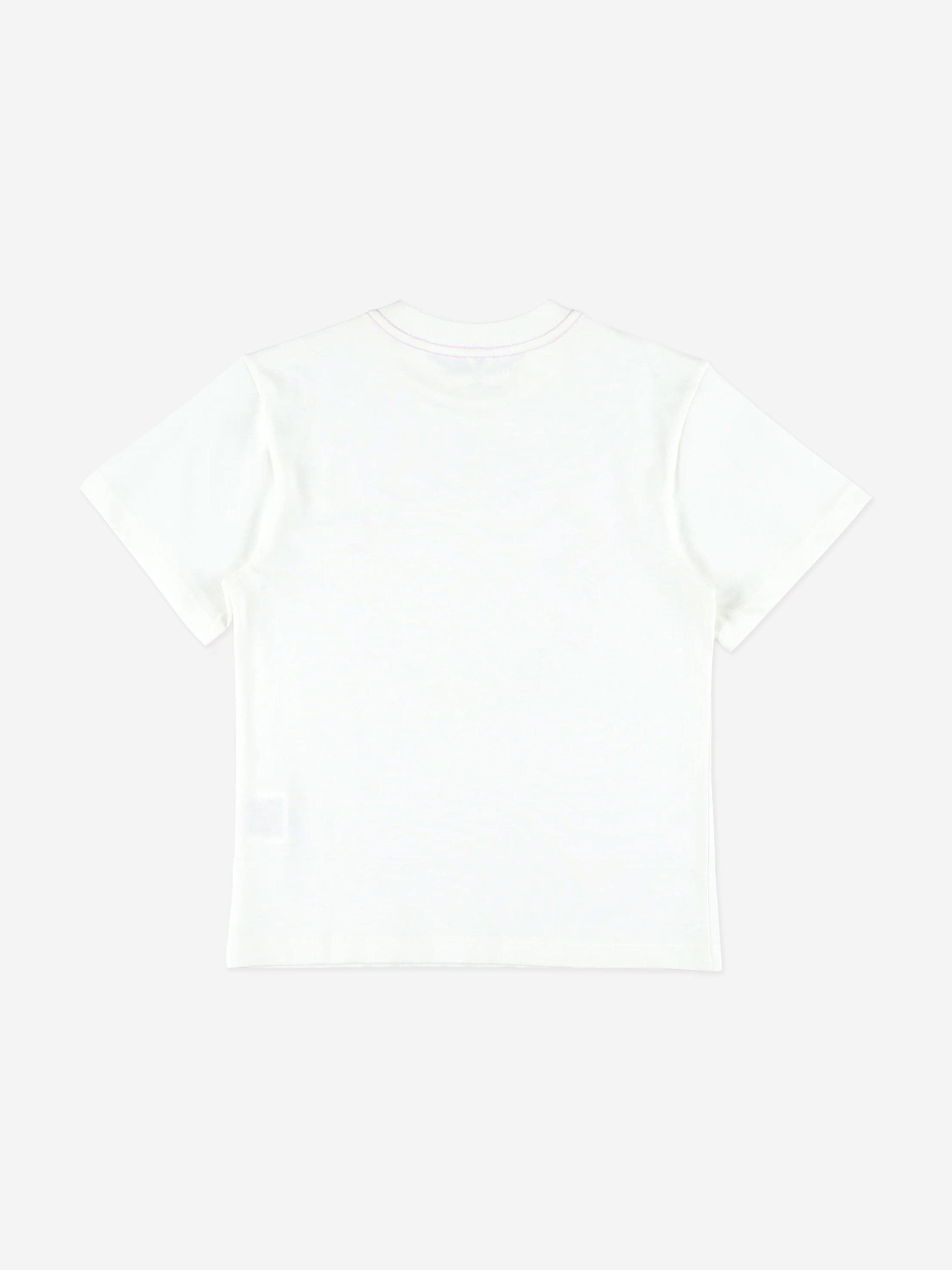 Stella McCartney Girls Circle Logo T-Shirt in Ivory