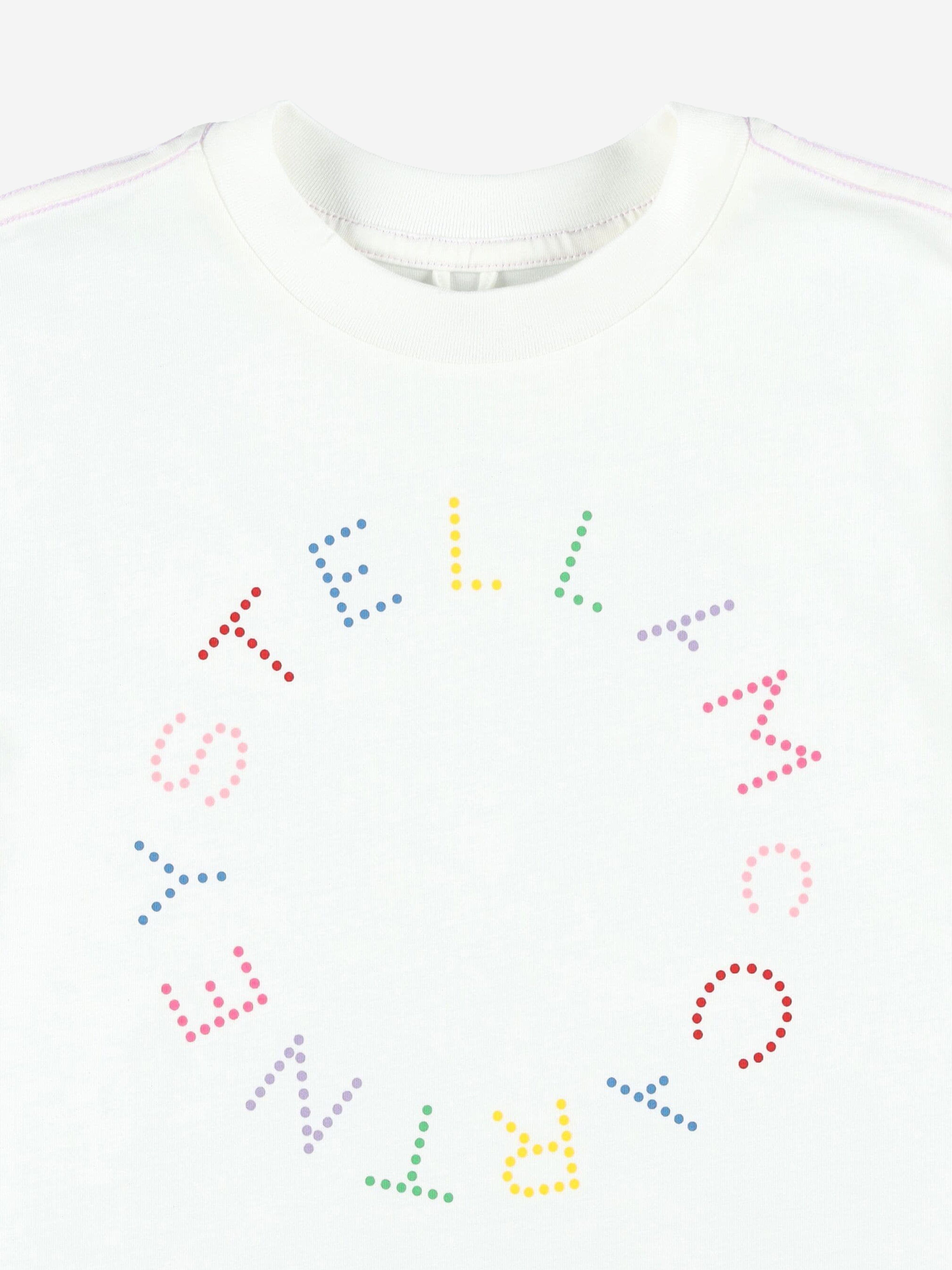 Stella McCartney Girls Circle Logo T-Shirt in Ivory