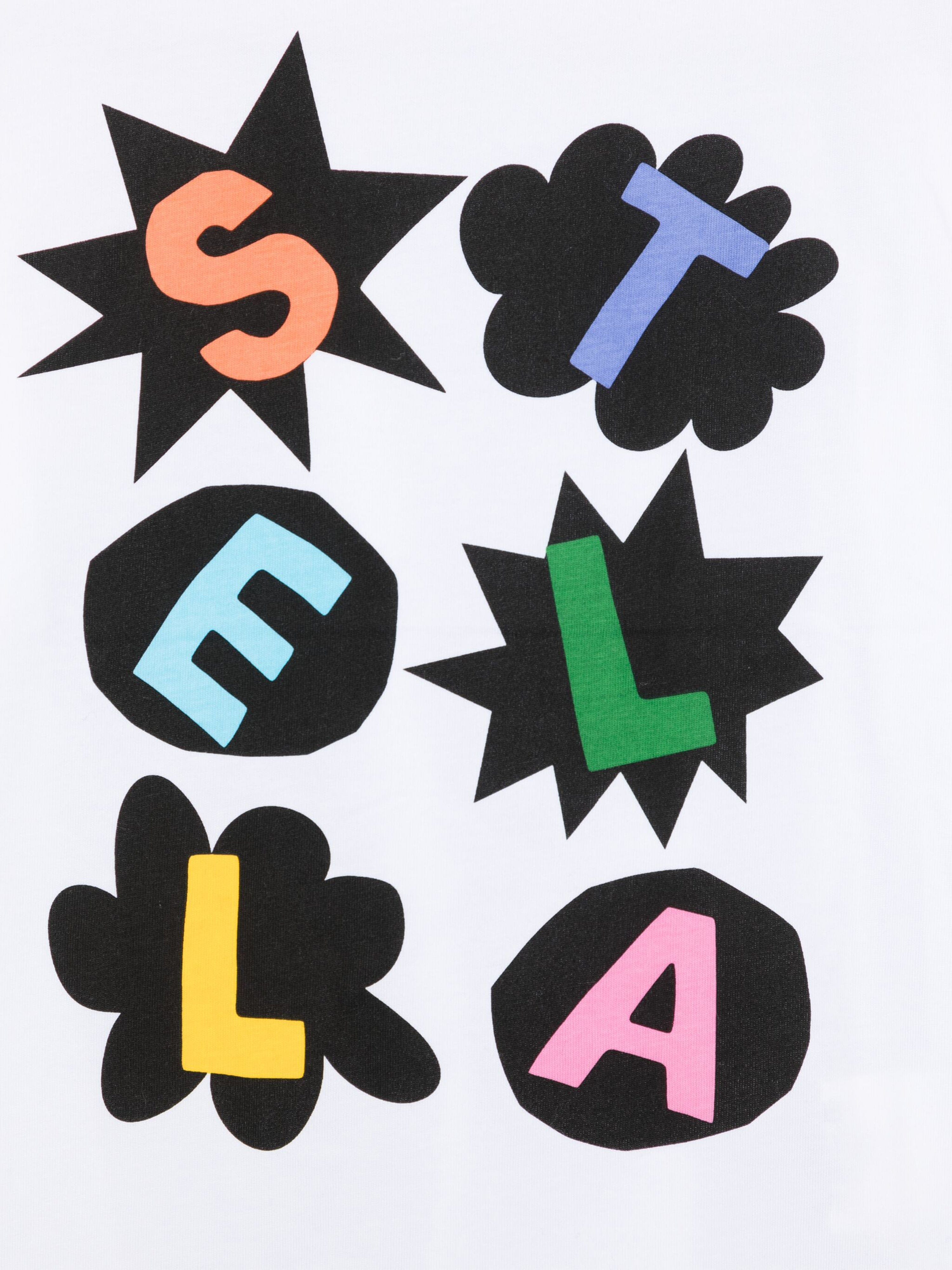 Stella McCartney Girls Logo Print T-Shirt in White