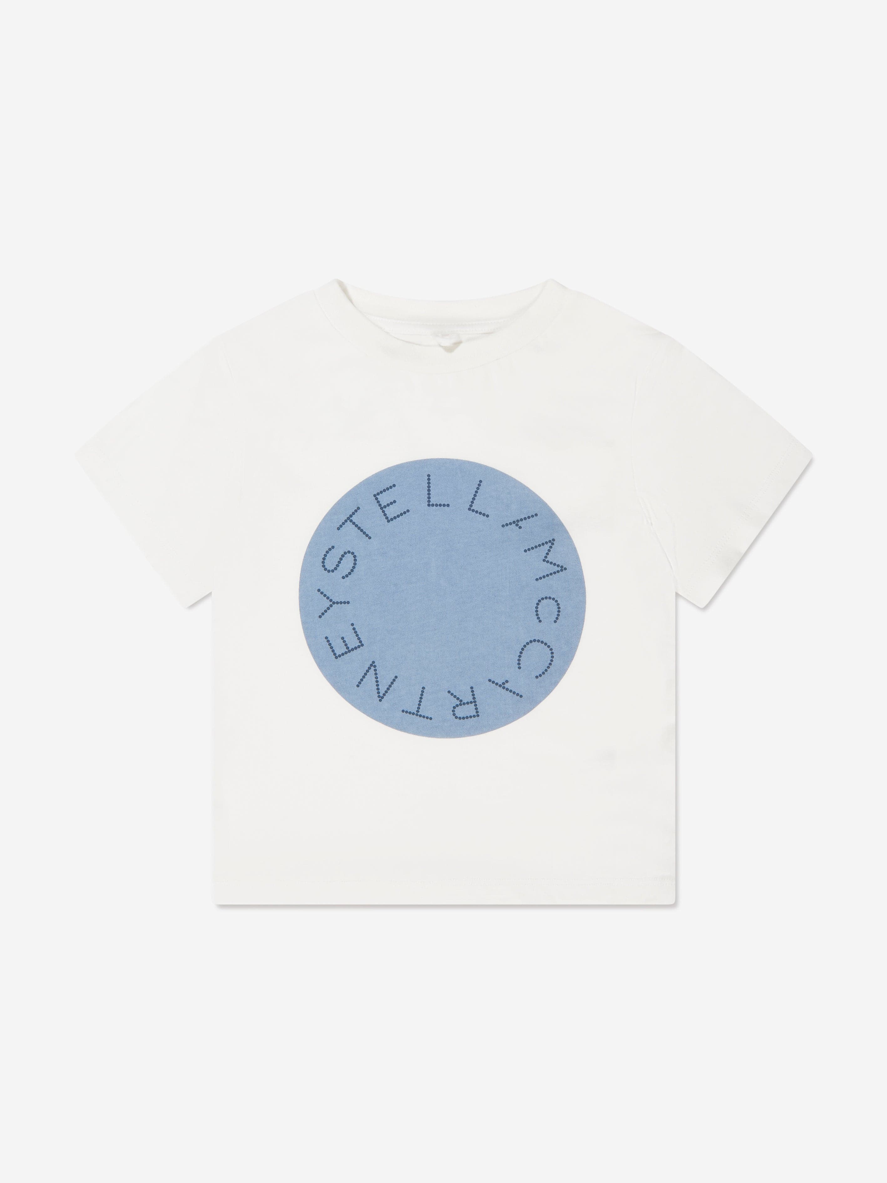 Stella McCartney Girls Logo Print T-Shirt in Ivory