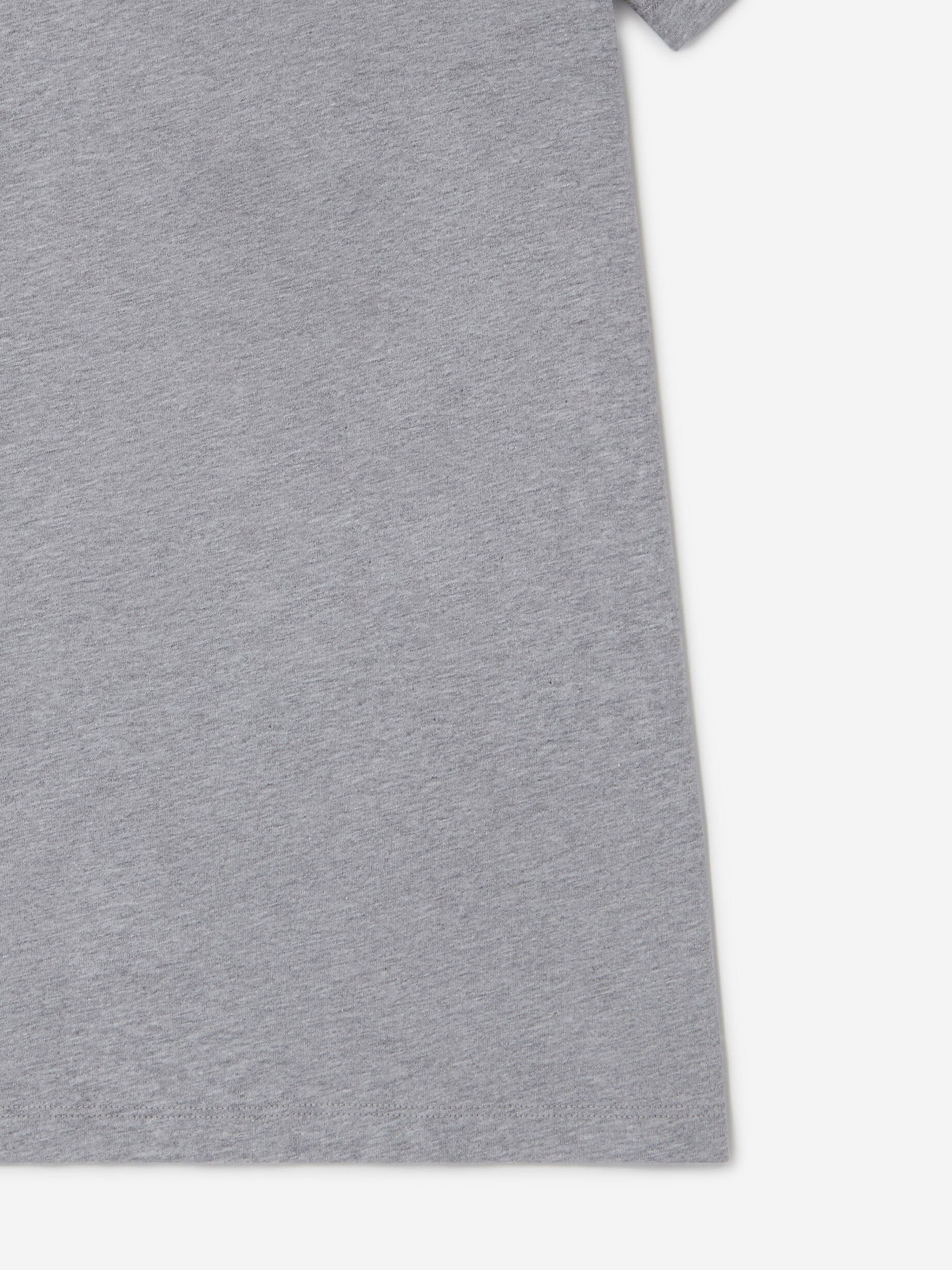 Girls Fringed Star Jersey Dress in Grey