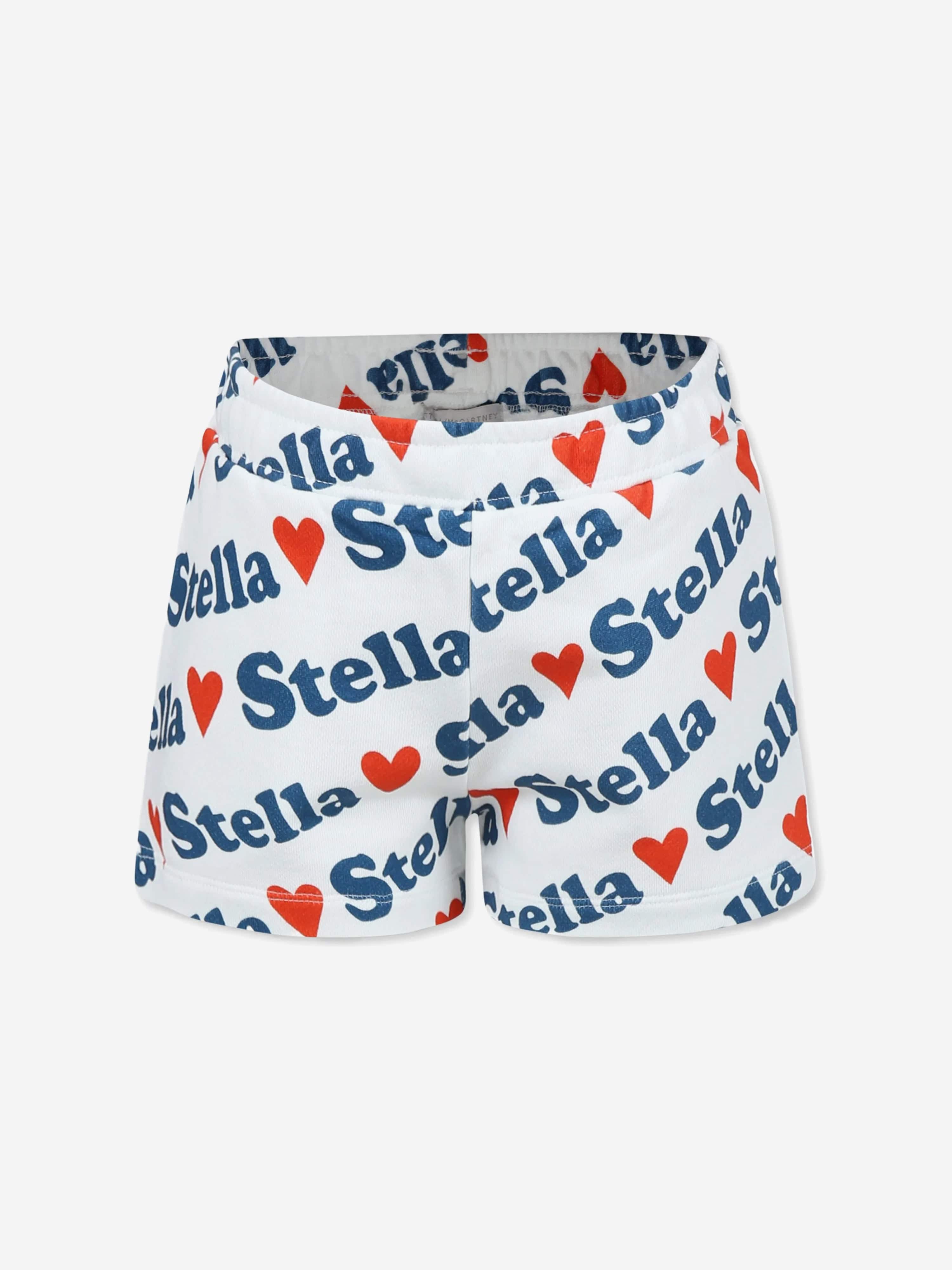 Girls Heart Logo Shorts in Ivory