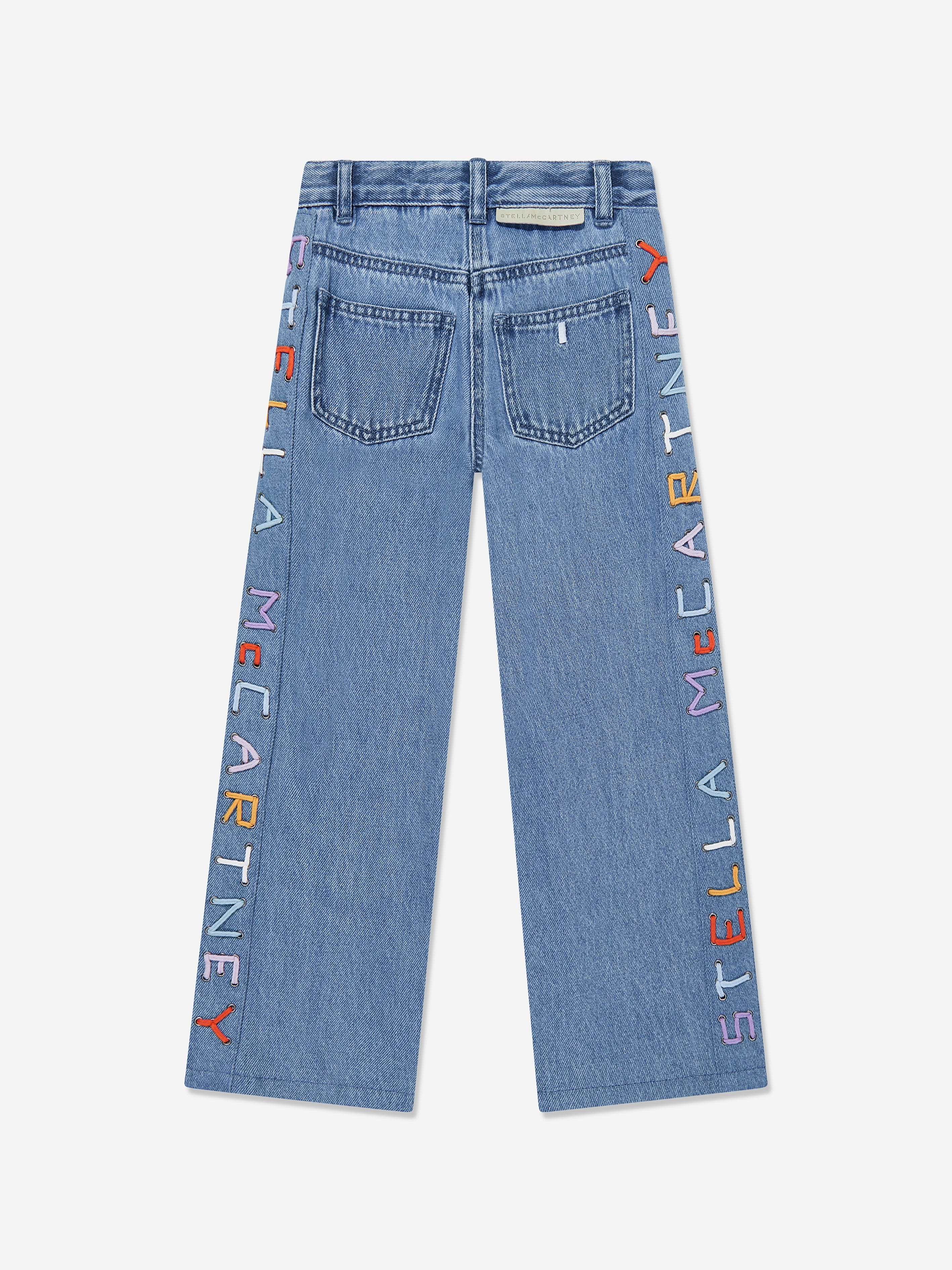 Girls Wide Leg Jeans in Blue