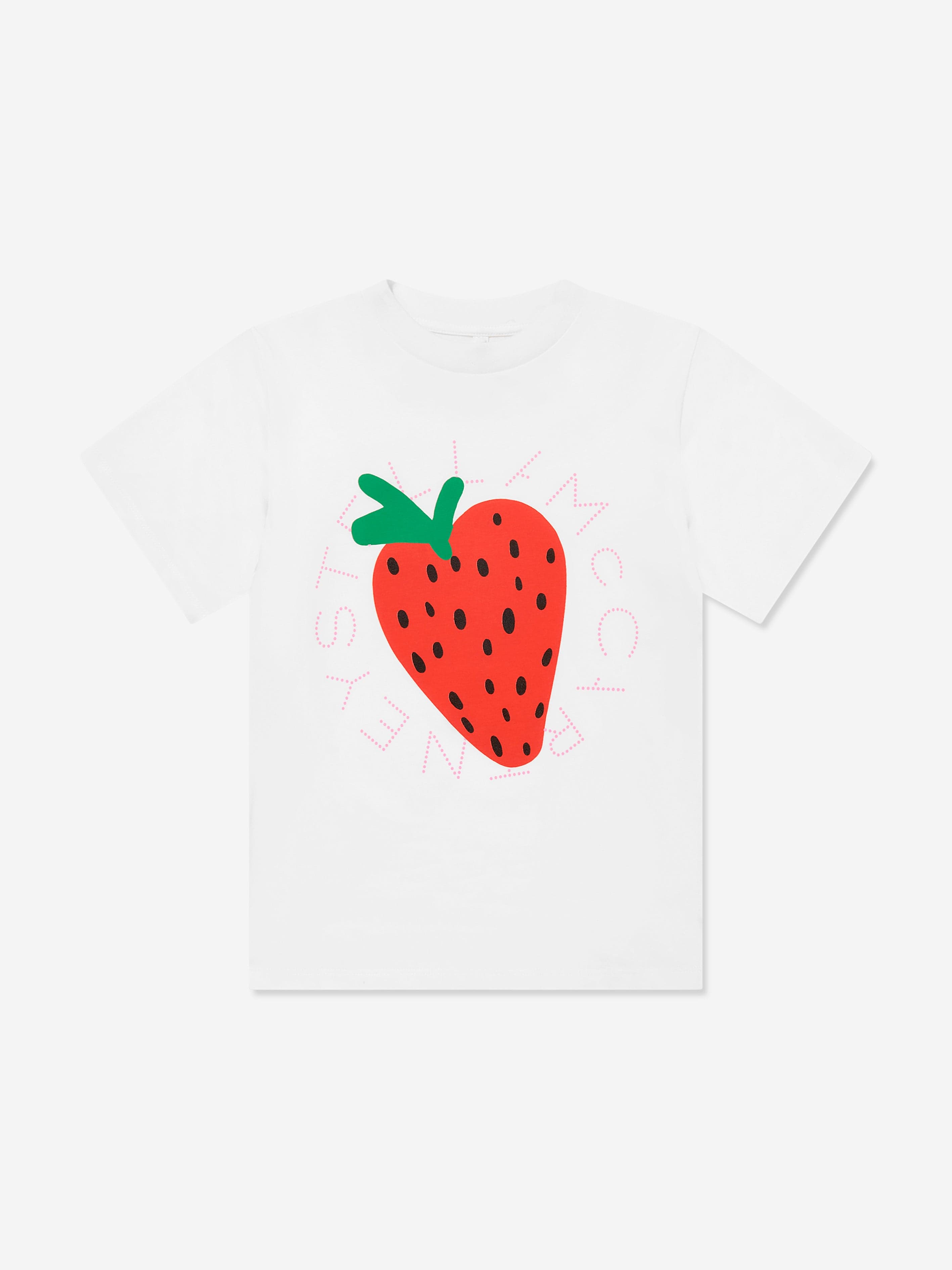 Girls Strawberry Logo T-Shirt in Ivory