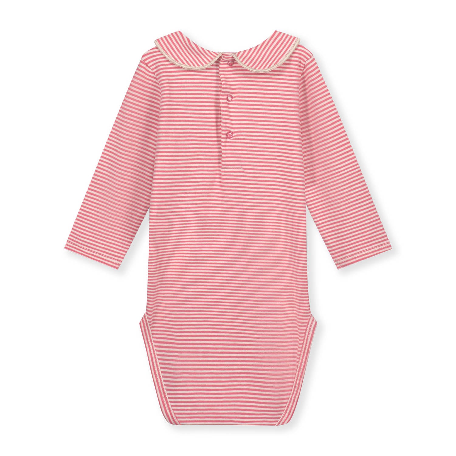 Baby Boys & Girls Pink Stripes Cotton Babysuit