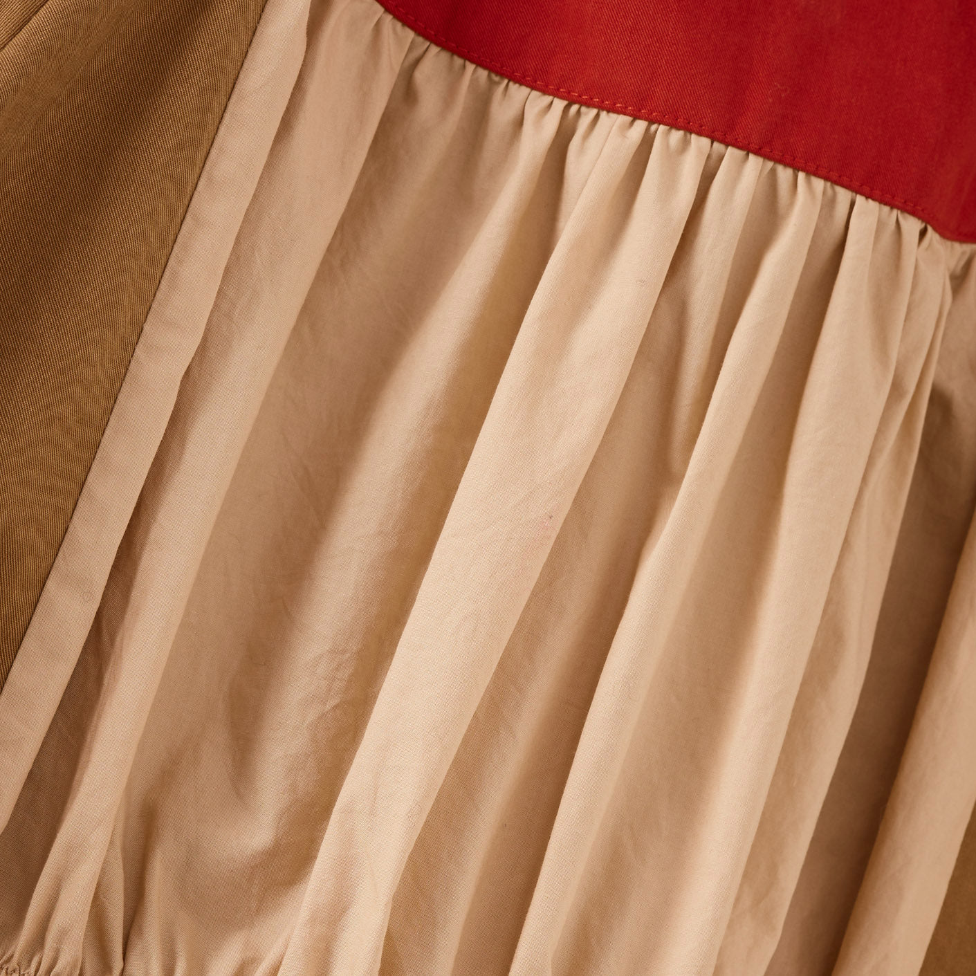 Girls Camel Cotton Dress