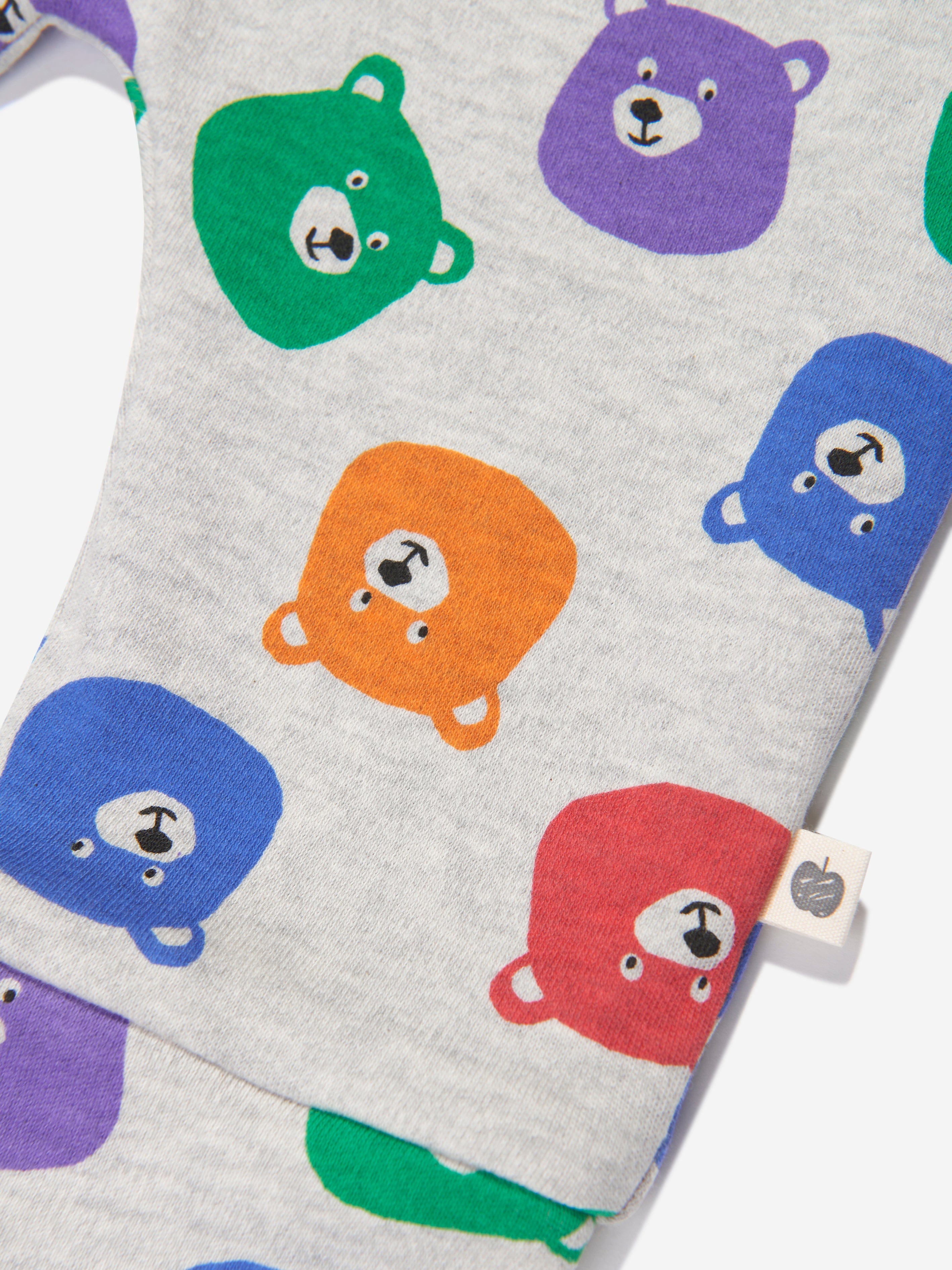 The Bonnie Mob Baby Bears Faux Fur Lined Onesie in Multicolour