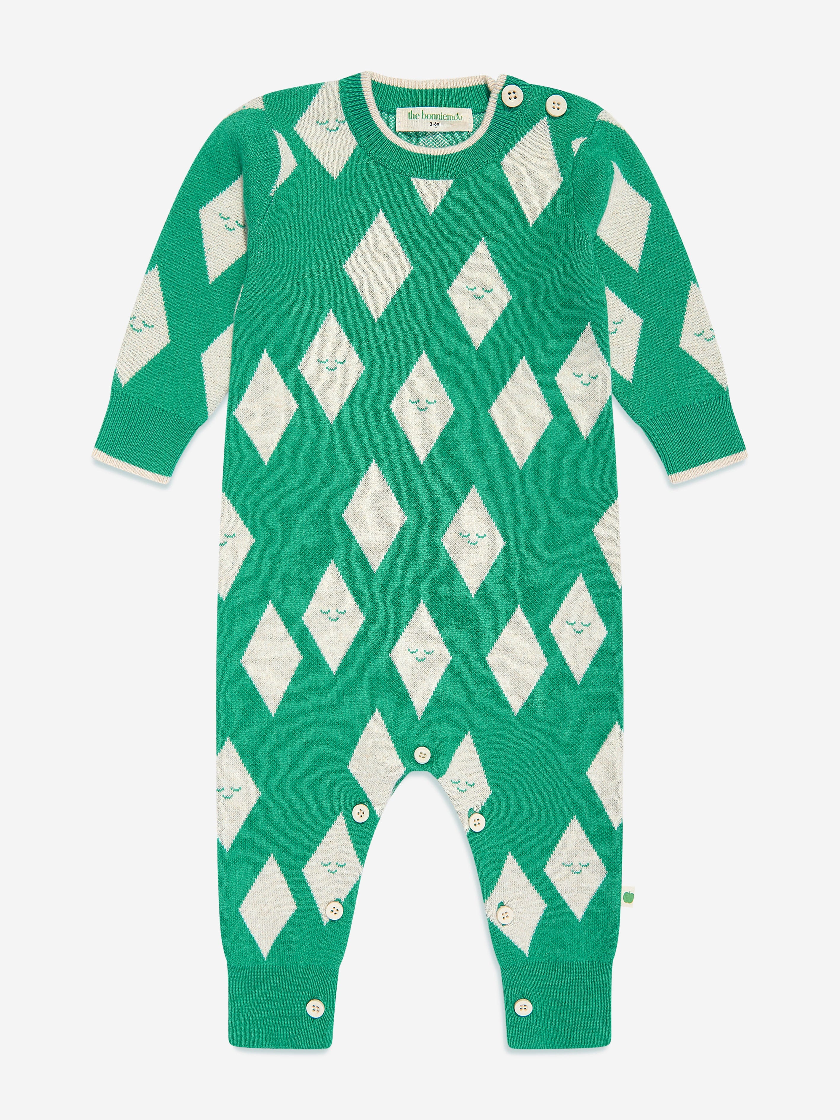 Baby Aster and Damson Playsuit Gift Set in Green