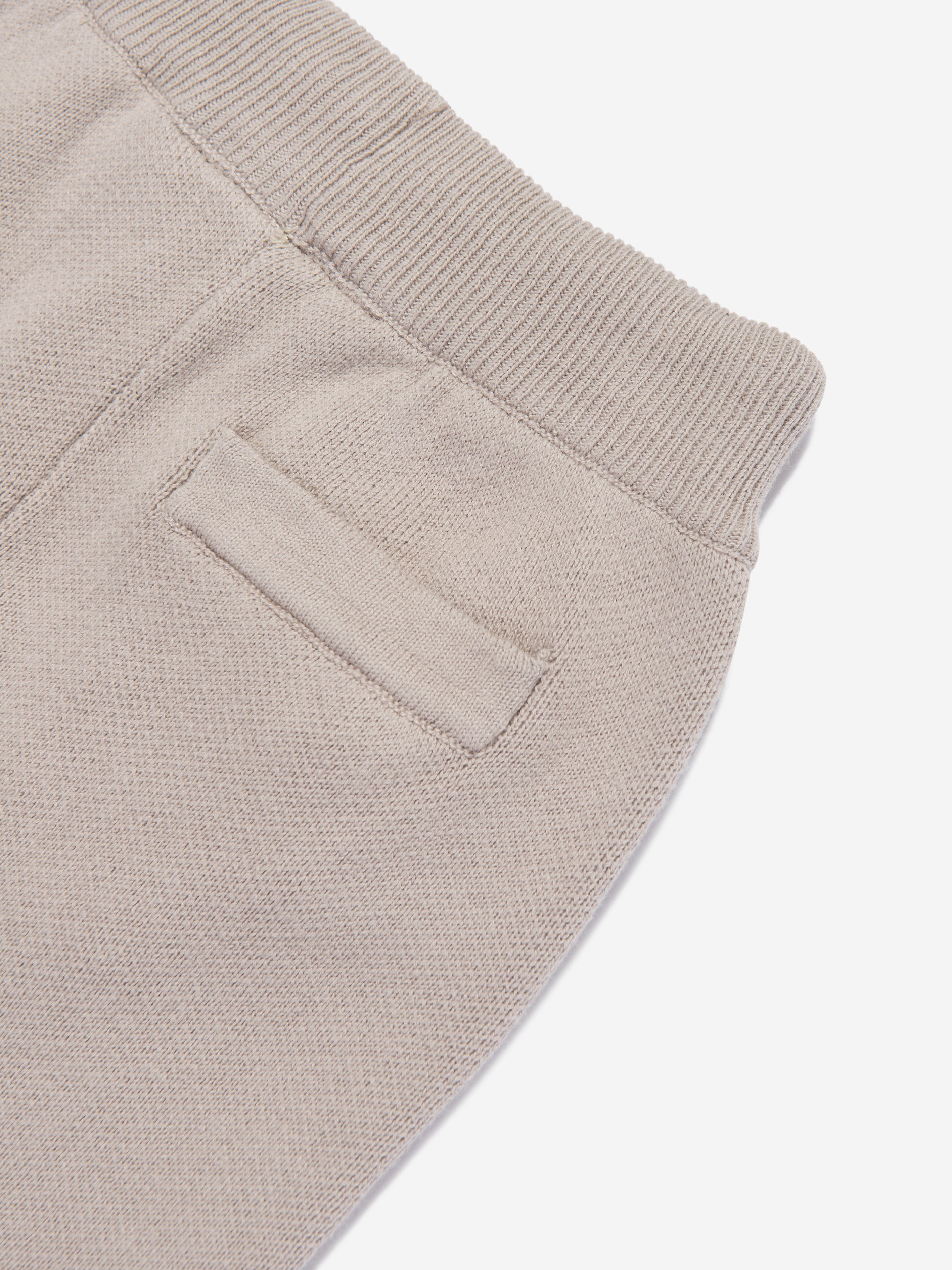 The Couture Club Kids Knitted Emblem Joggers in Beige