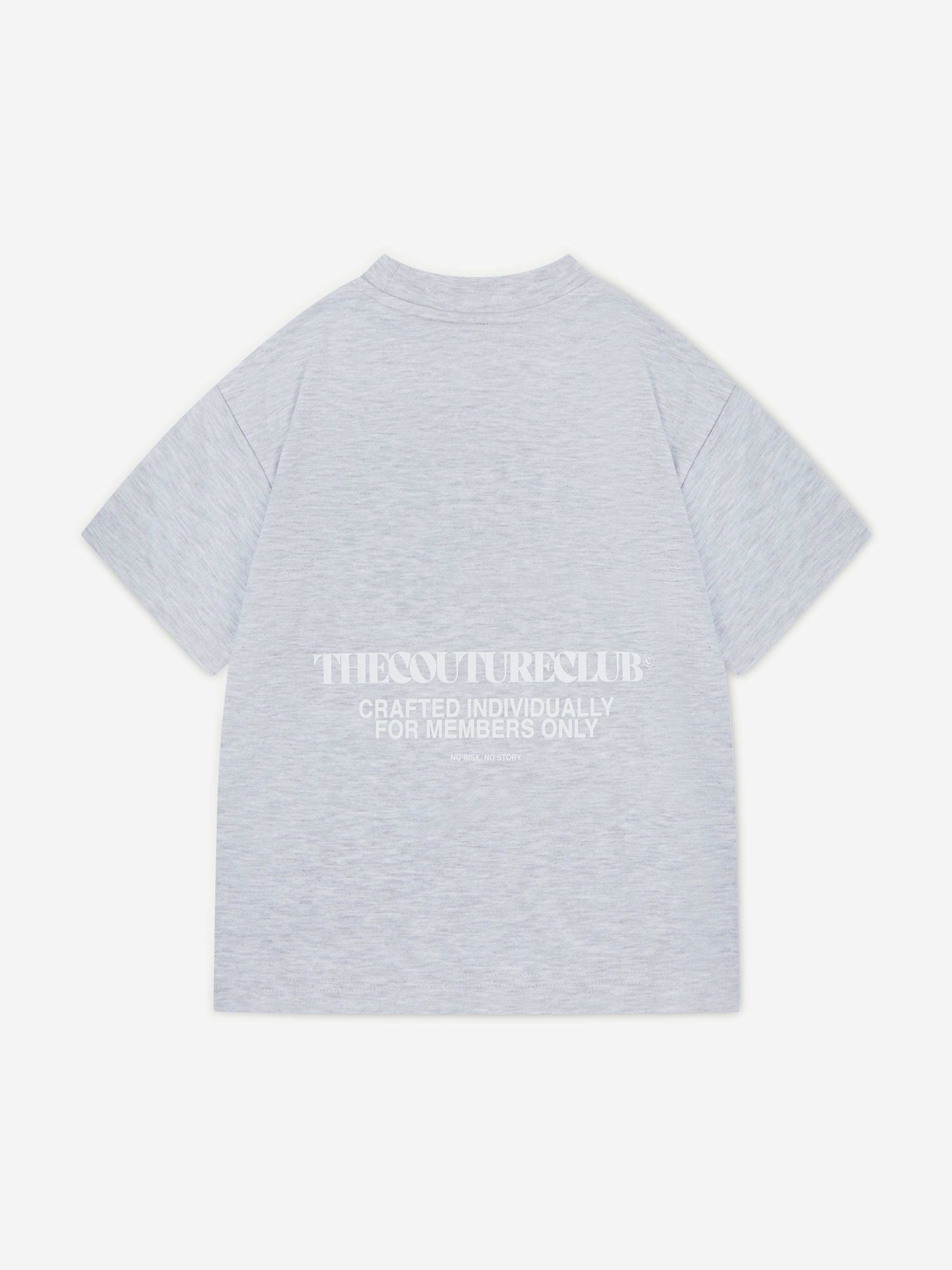 The Couture Club Kids Heavyweight Copyright T-Shirt in Grey