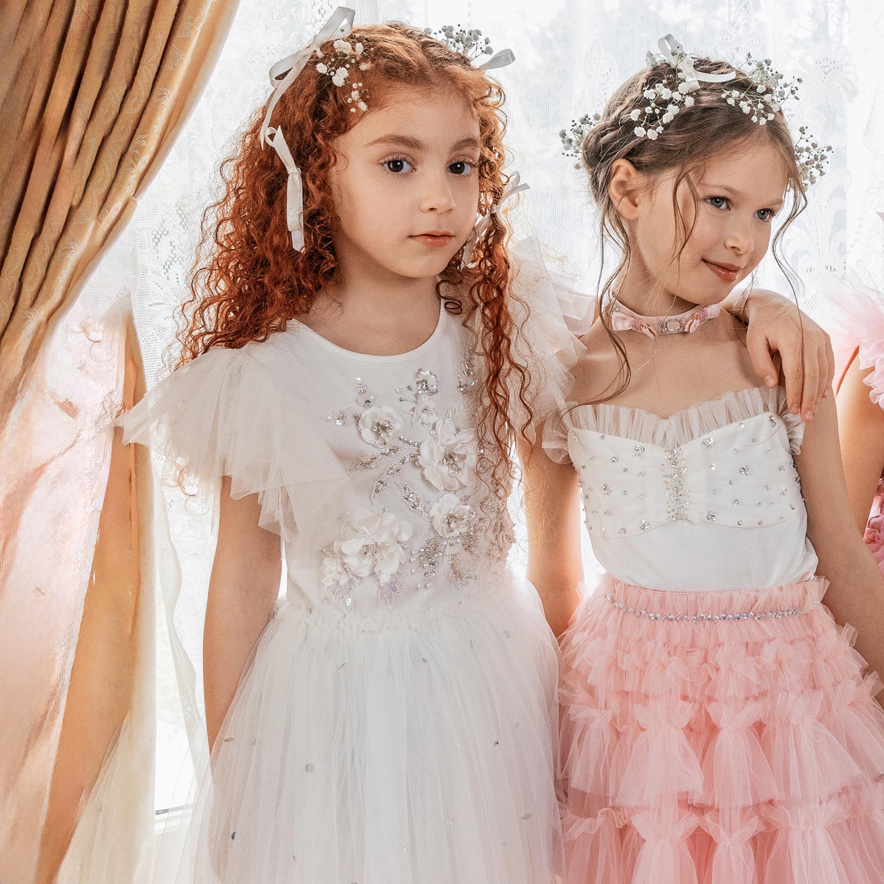 Girls White Garden Soiree Tutu Dress