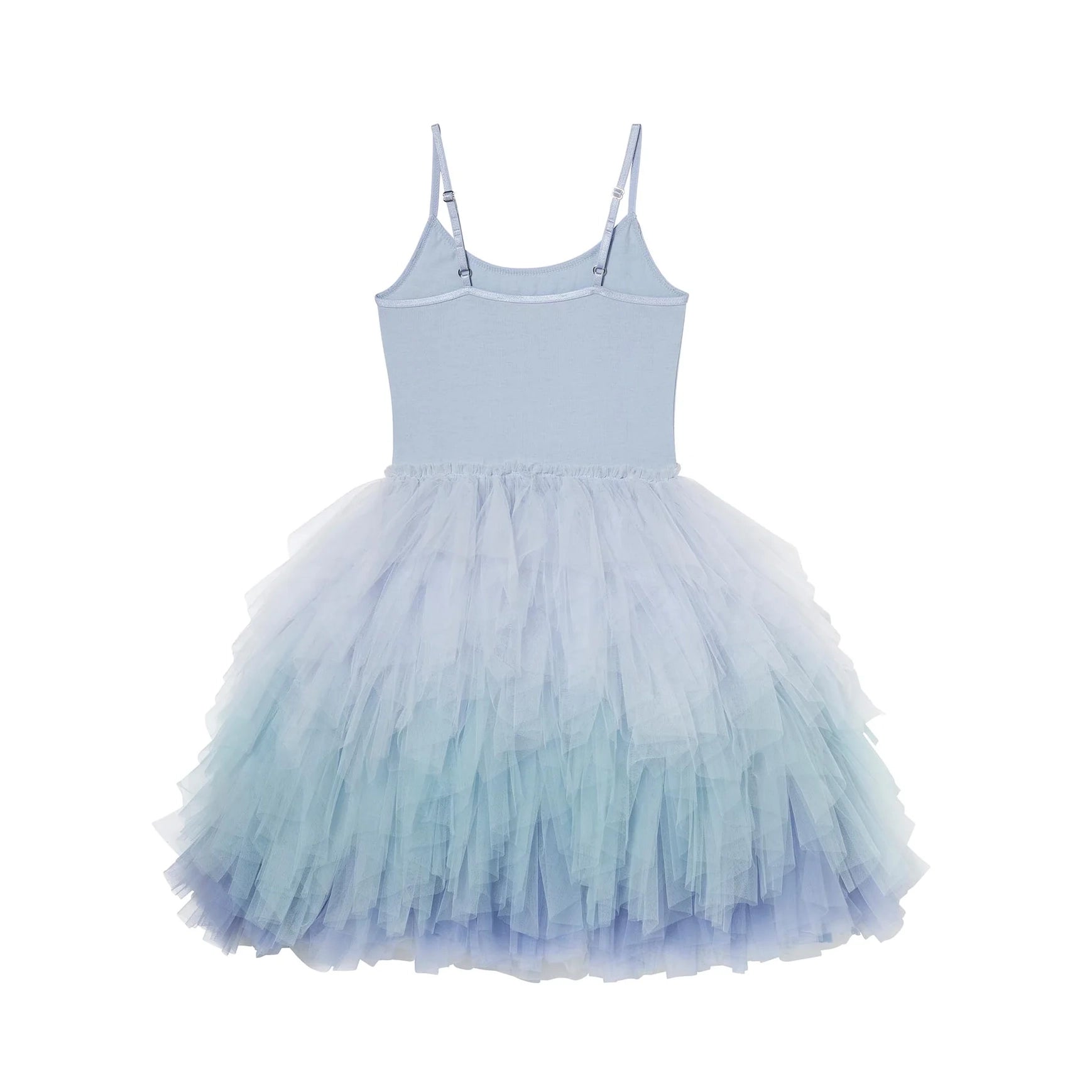 Girls Blue Gradient Sequins Tutu Dress