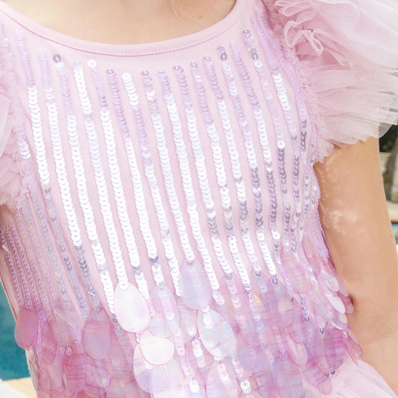 Girls Pink Sequins Tutu Dress