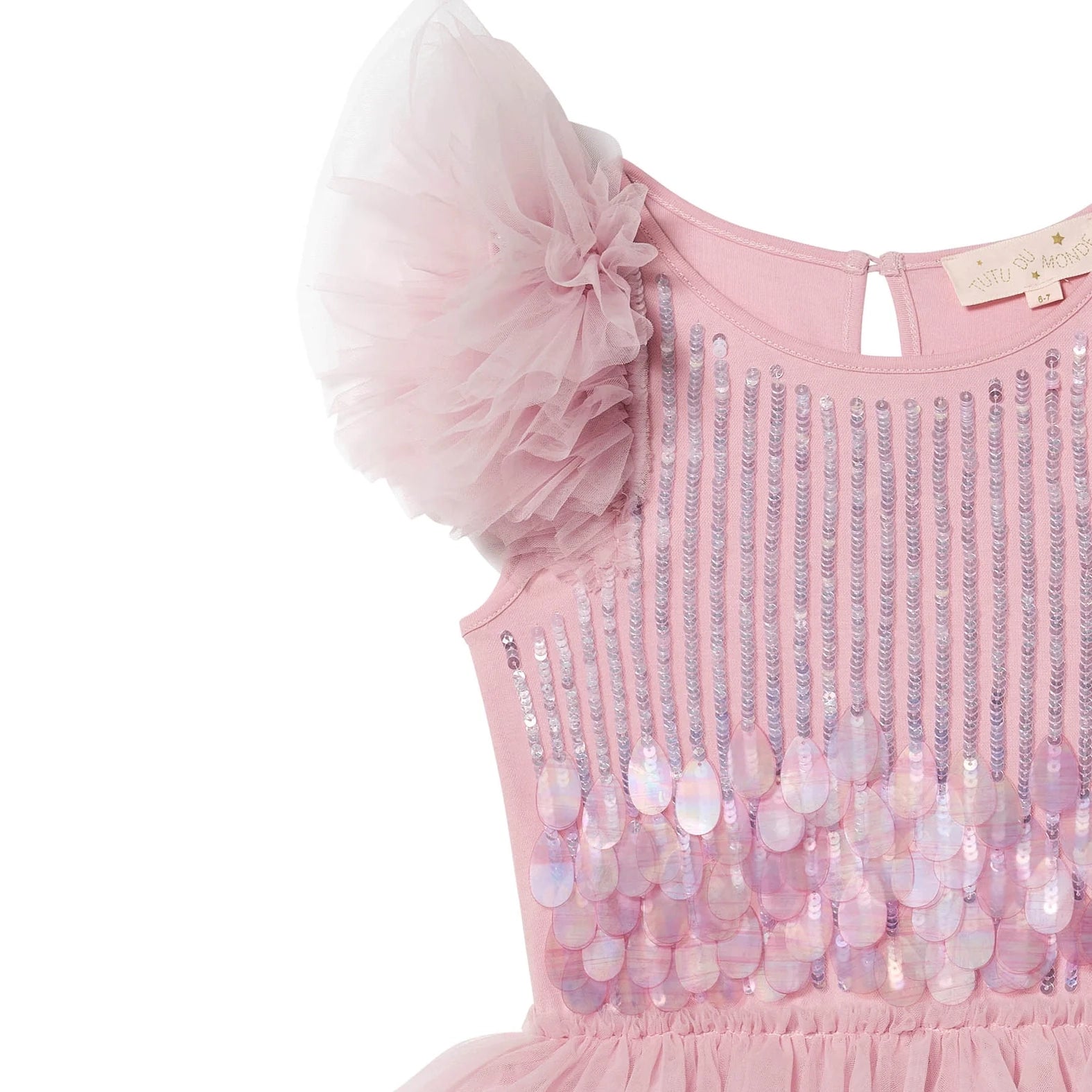 Girls Pink Sequins Tutu Dress