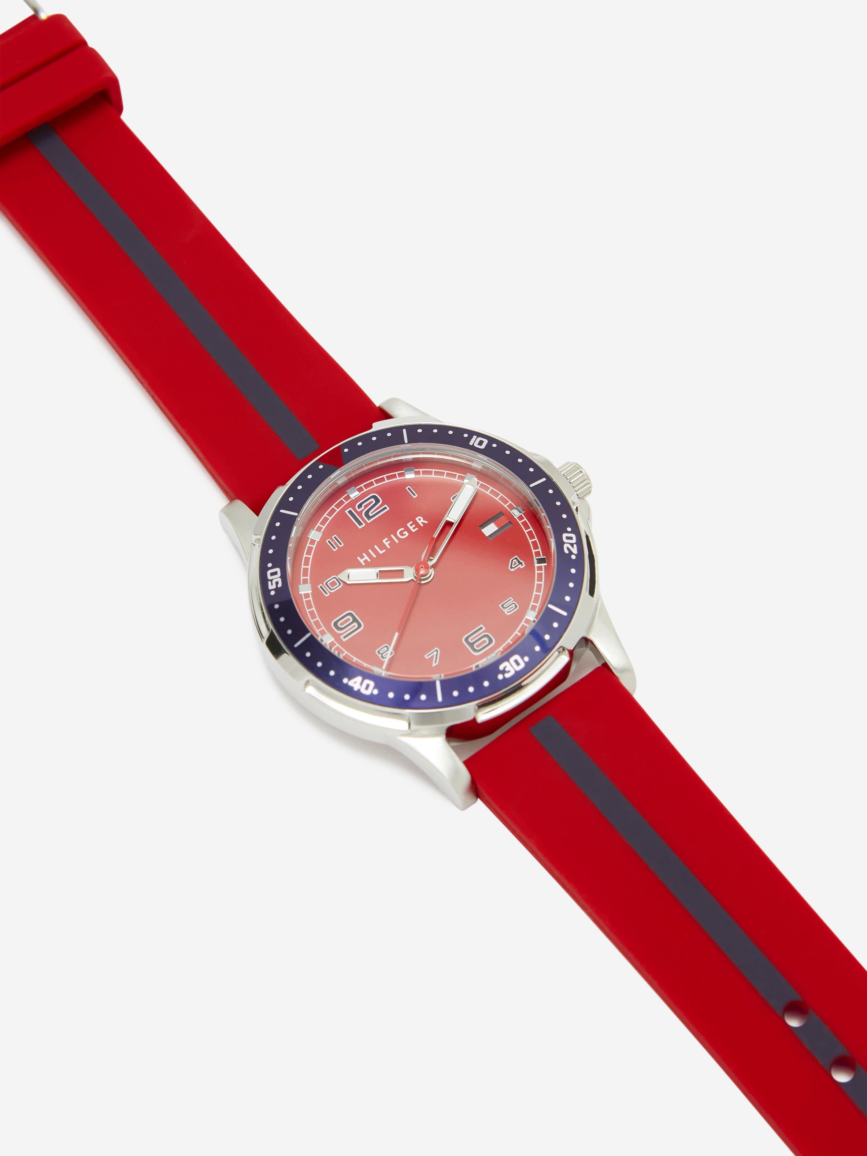 Tommy Hilfiger Boys Logo Strap watch in Red (34mm)