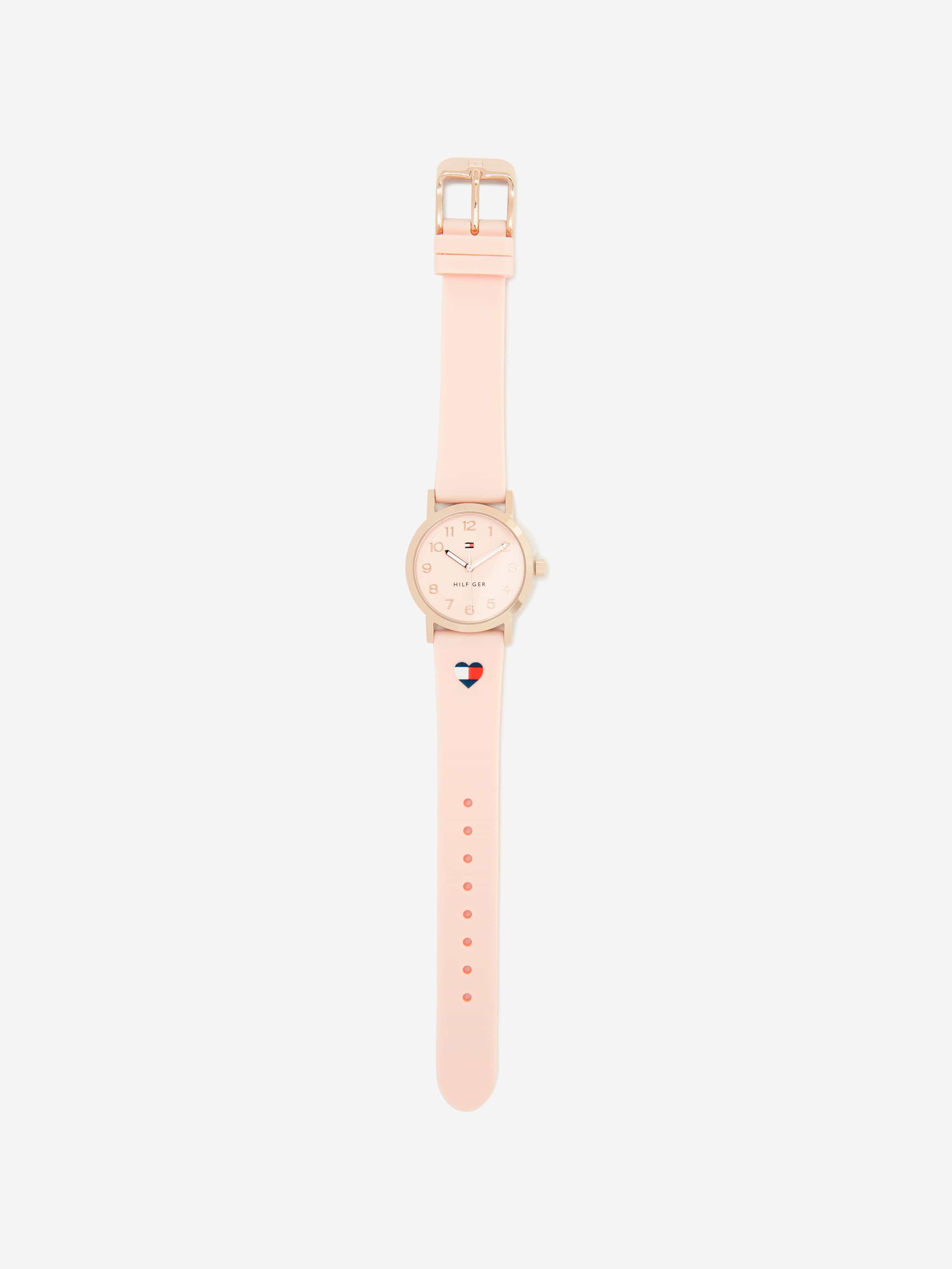 Tommy Hilfiger Girls Heart Logo Strap in Pink (29.5mm)