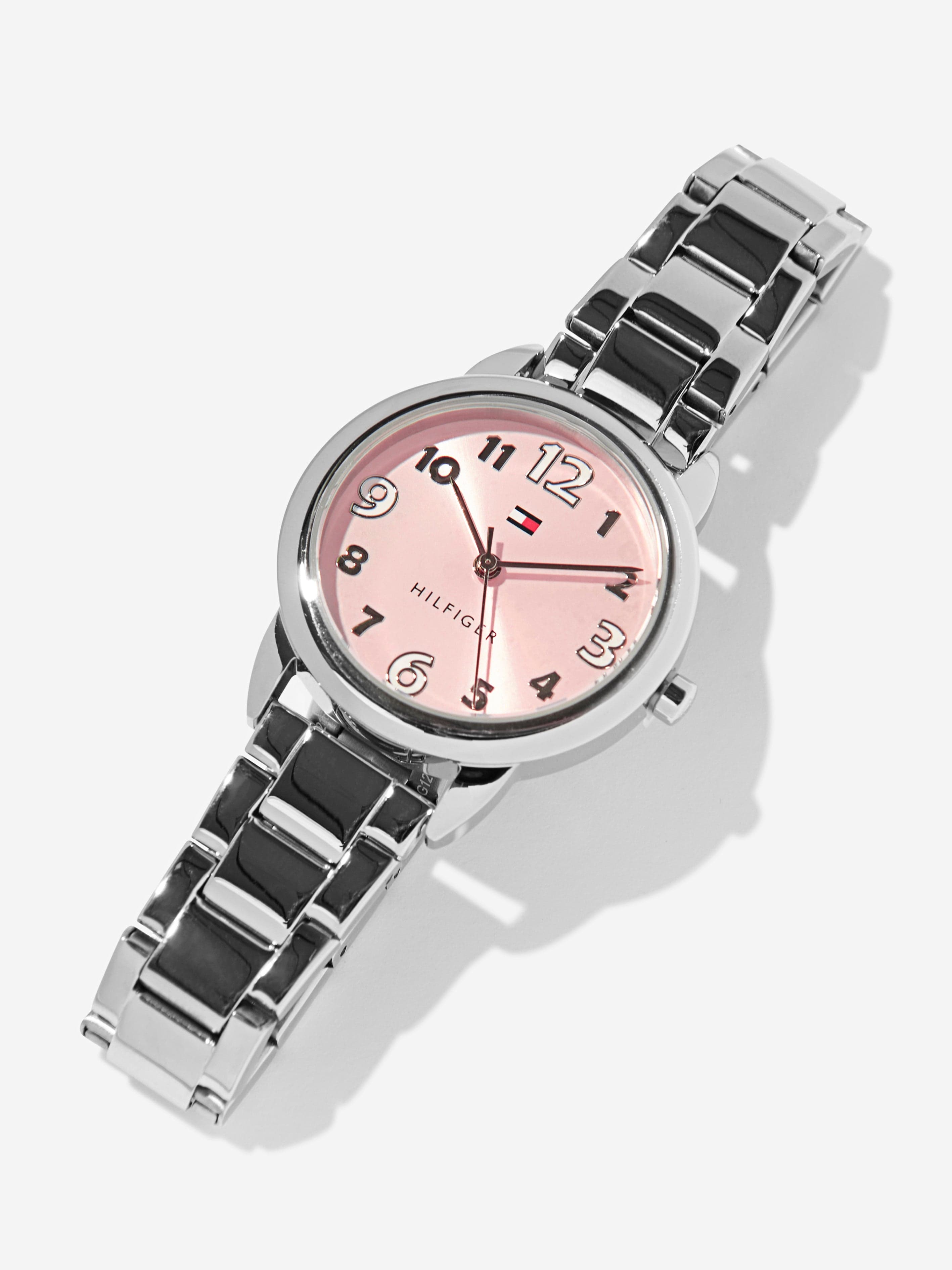 Tommy Hilfiger Girls Metal Strap Watch in Silver (34mm)
