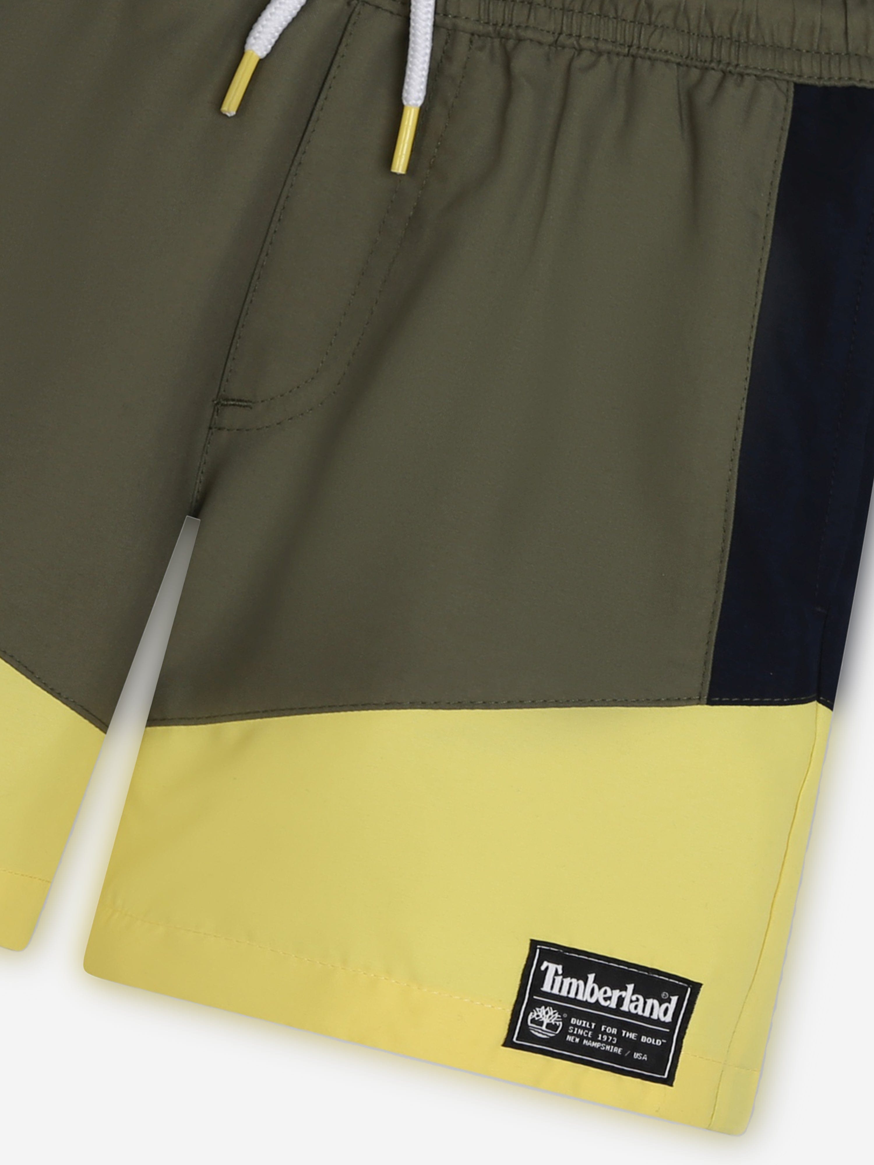 Timberland Boys Quick Dry Swim Shorts in Green