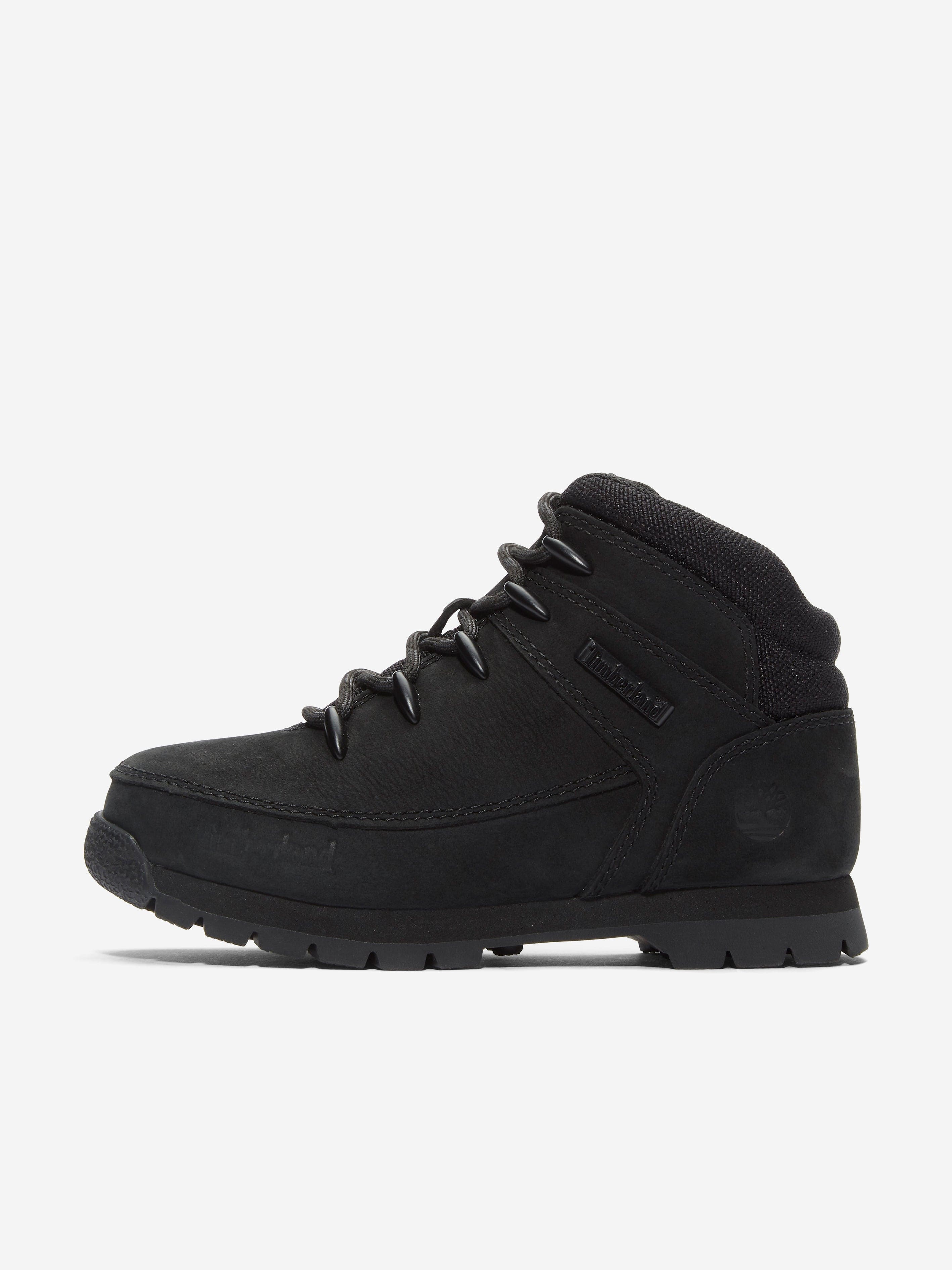 Timberland Boys Mid Lace-Up Boots in Black