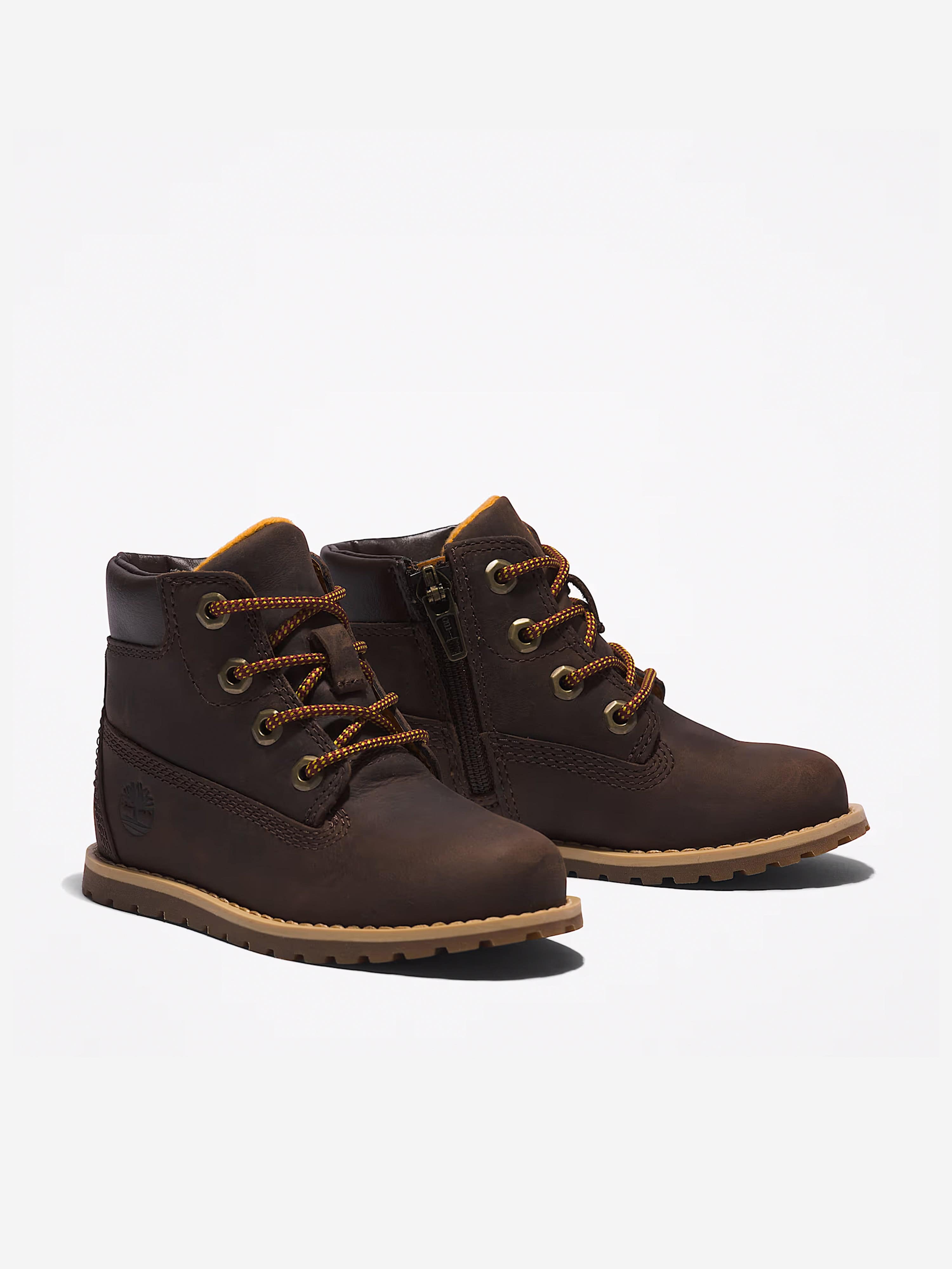 Timberland Kids Mid Lace-Up Boots in Brown
