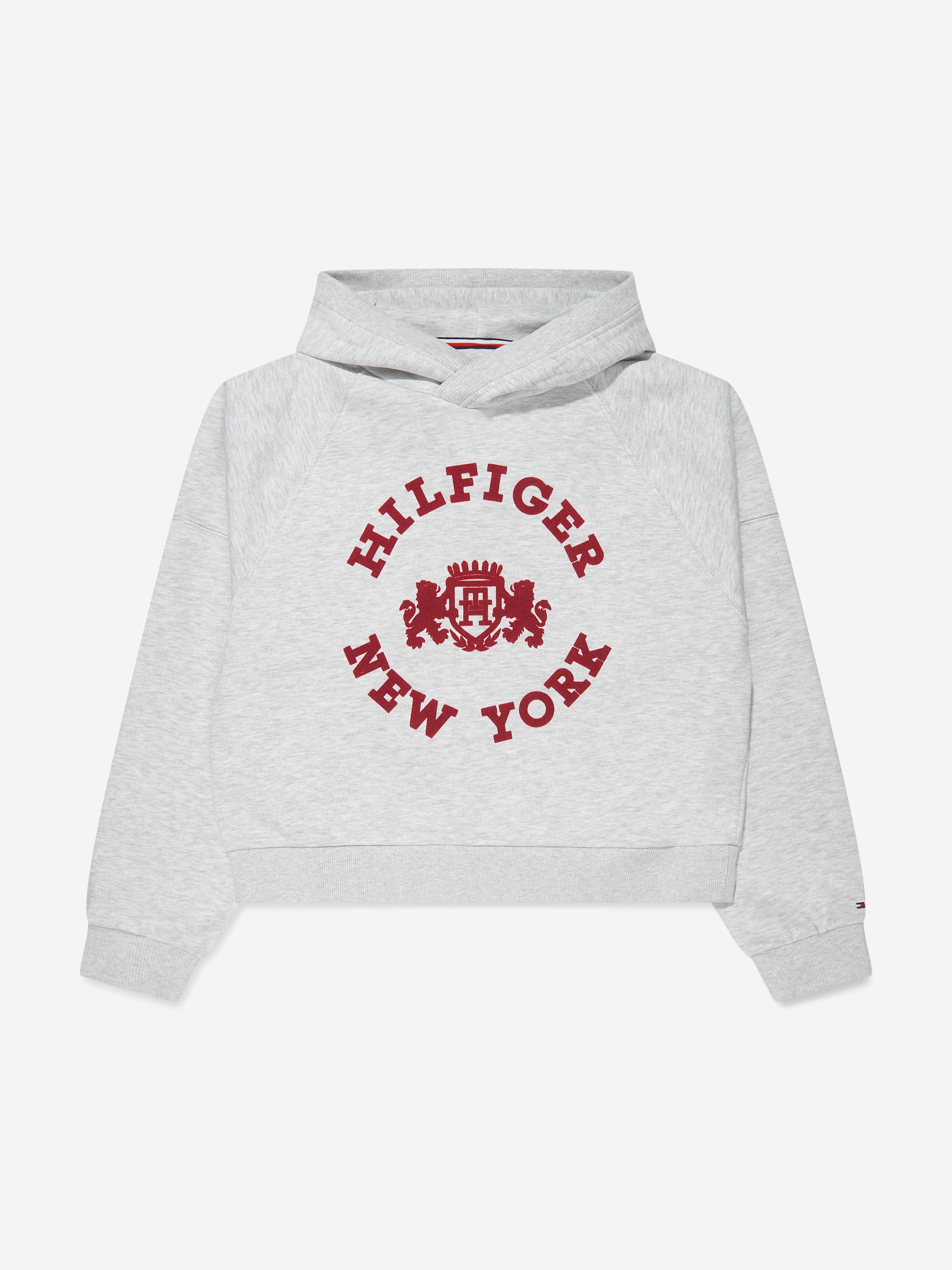 Tommy Hilfiger Girls Hilfiger Crest Hoodie in Grey