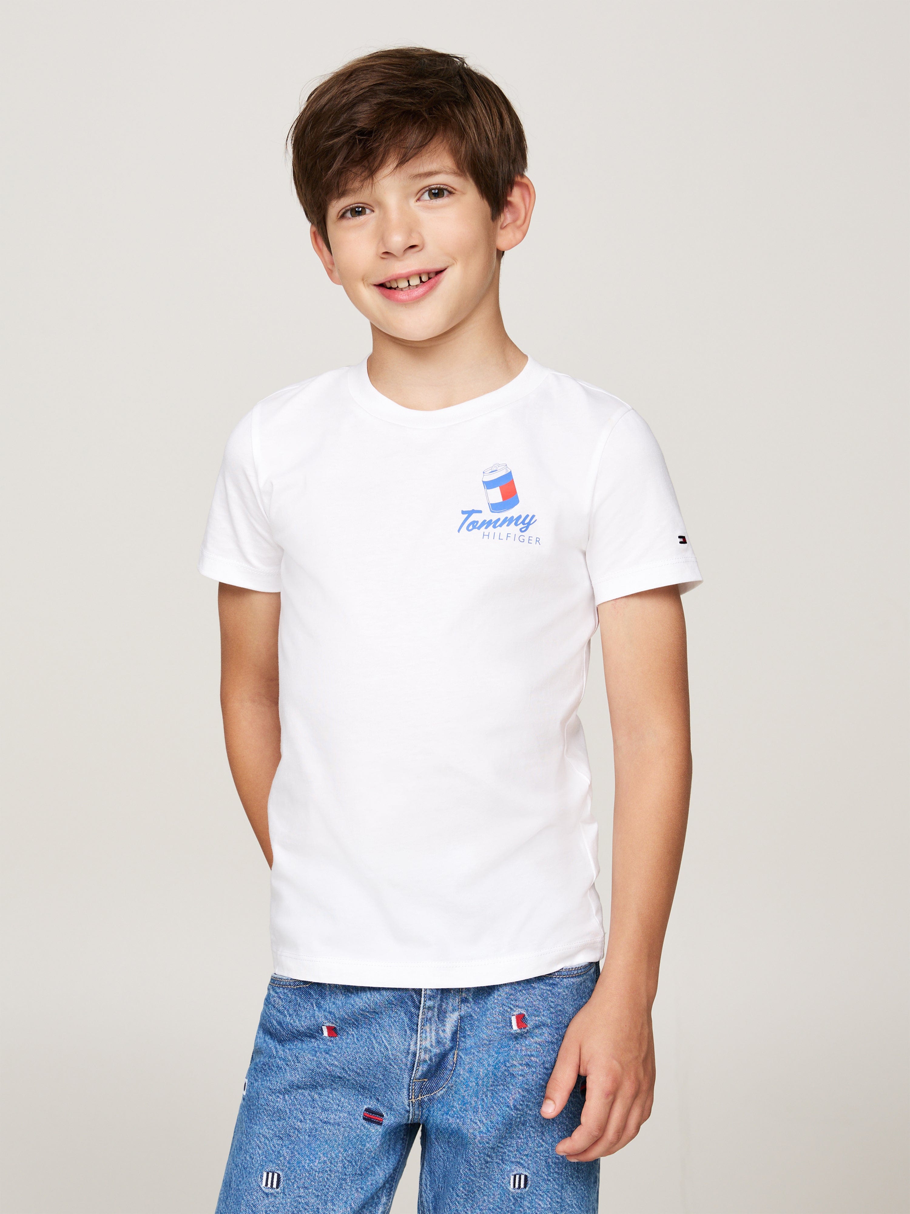 Tommy Hilfiger Boys Fun Print T-Shirt in White