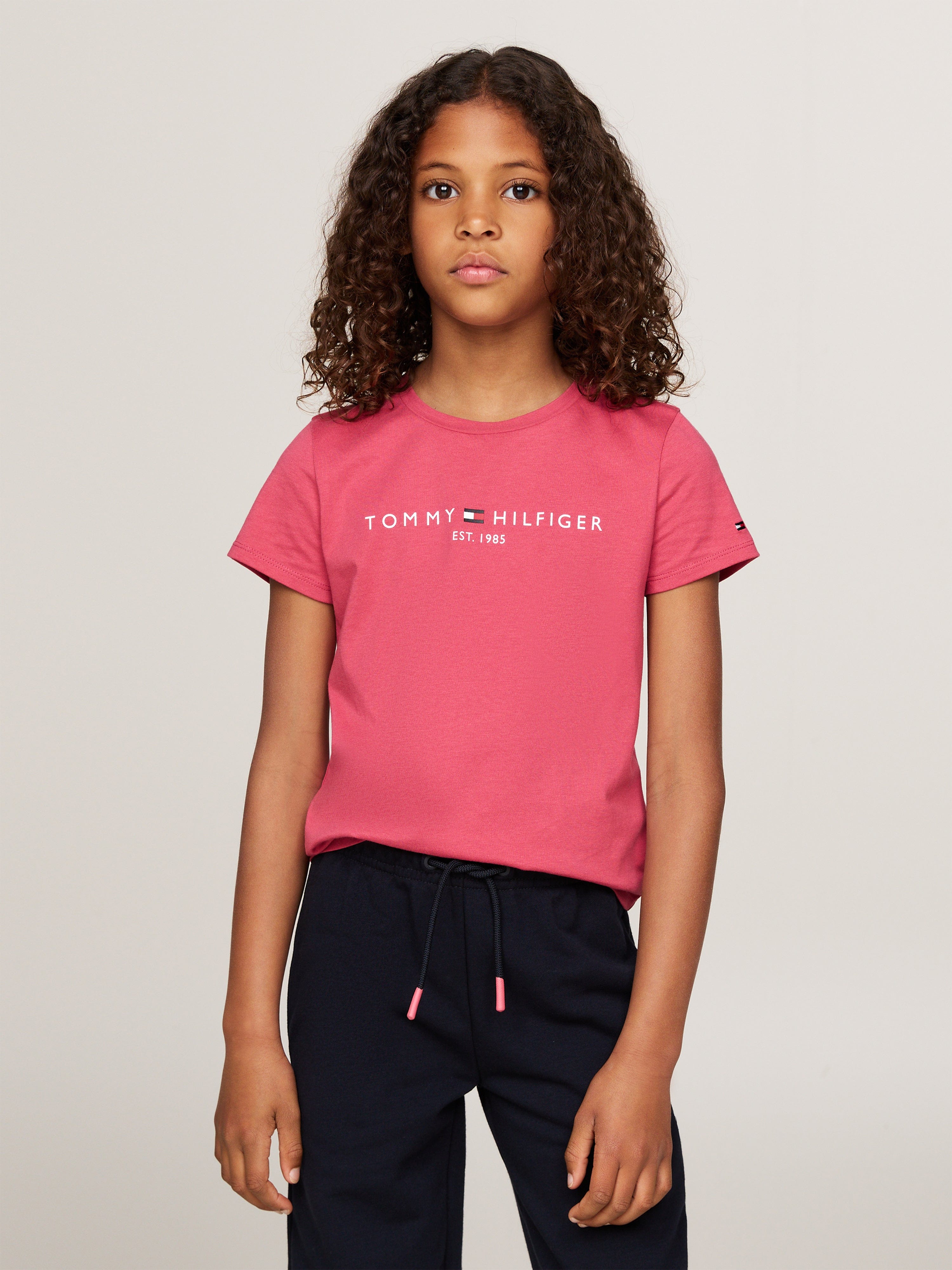 Tommy Hilfiger Girls Essential T-Shirt in Pink