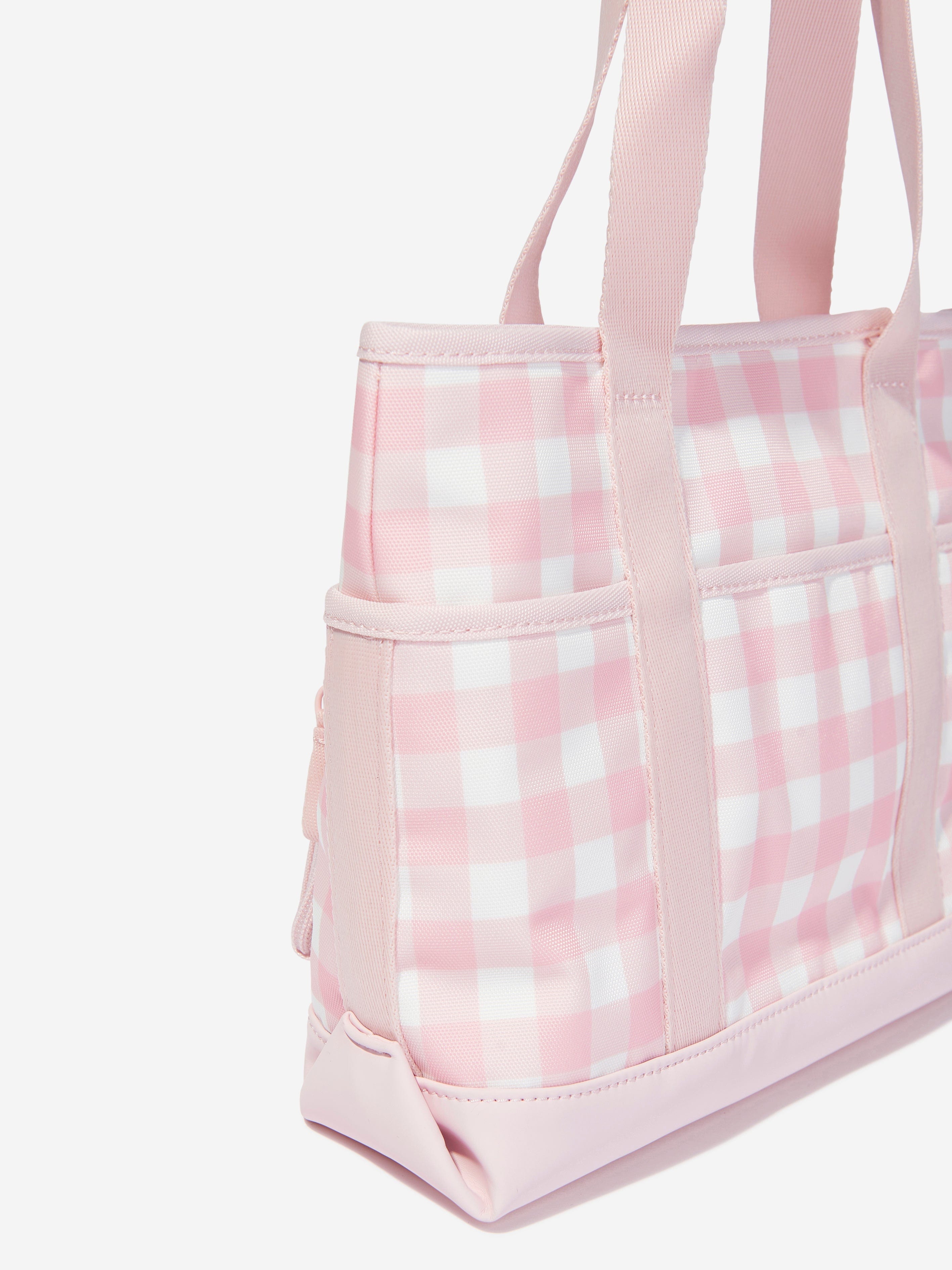 Tommy Hilfiger Girls Prep And Sport Gingham Tote Bag in Pink