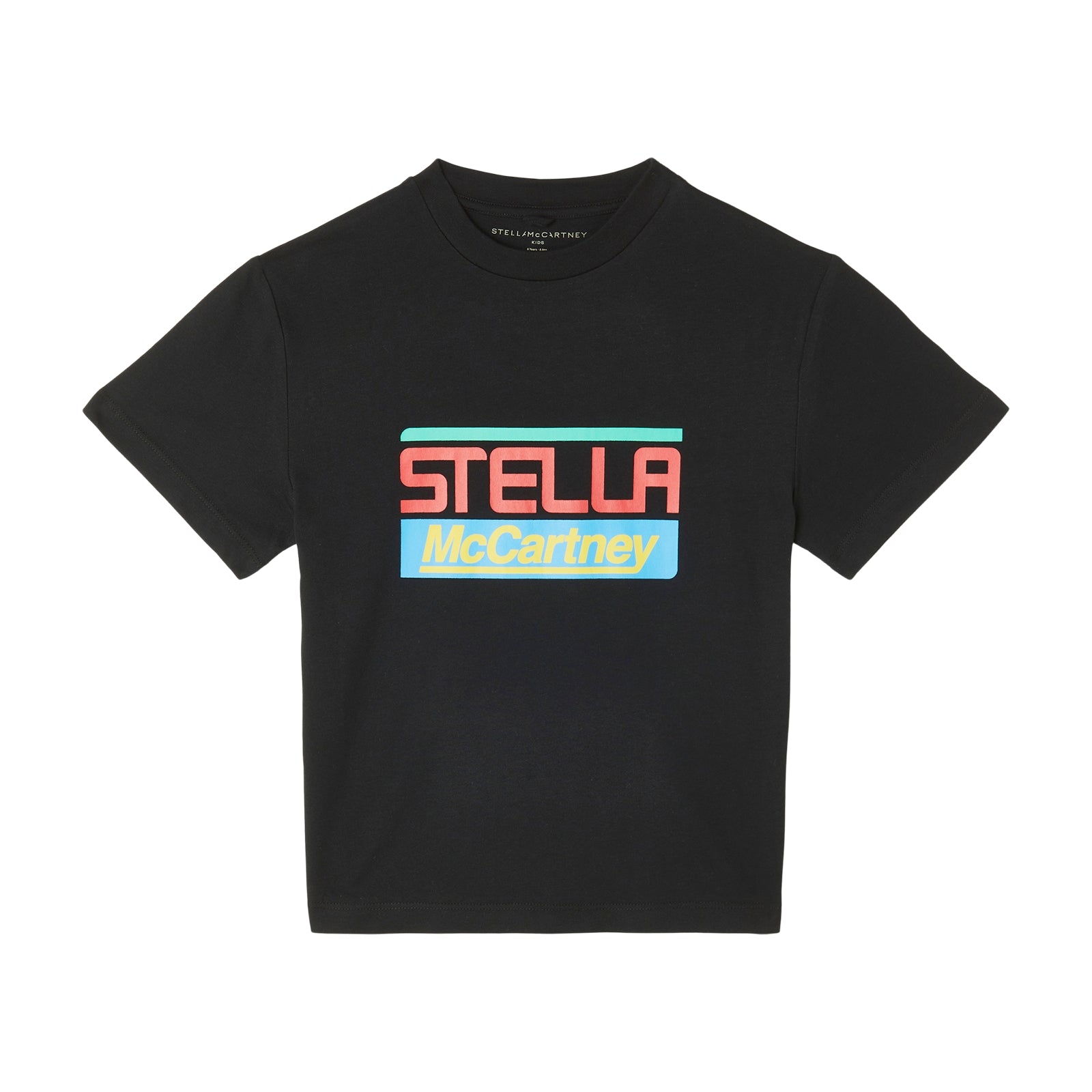 Boys Black Logo Cotton Sport T-Shirt