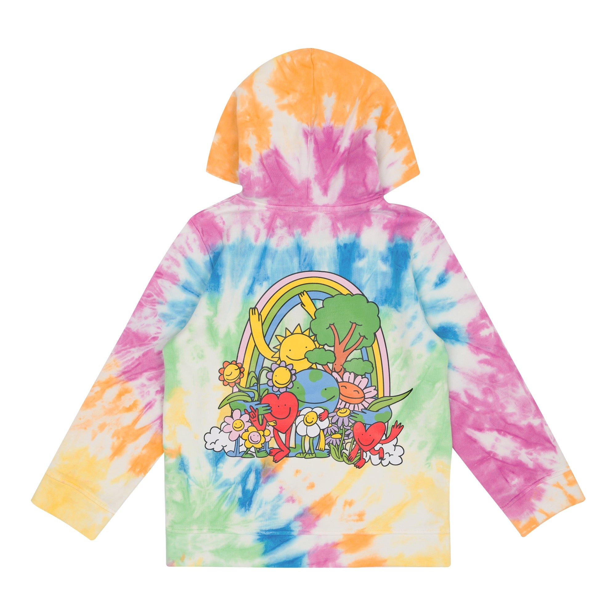 Girls Multicolor Tie-Dye Cotton Sweatshirt