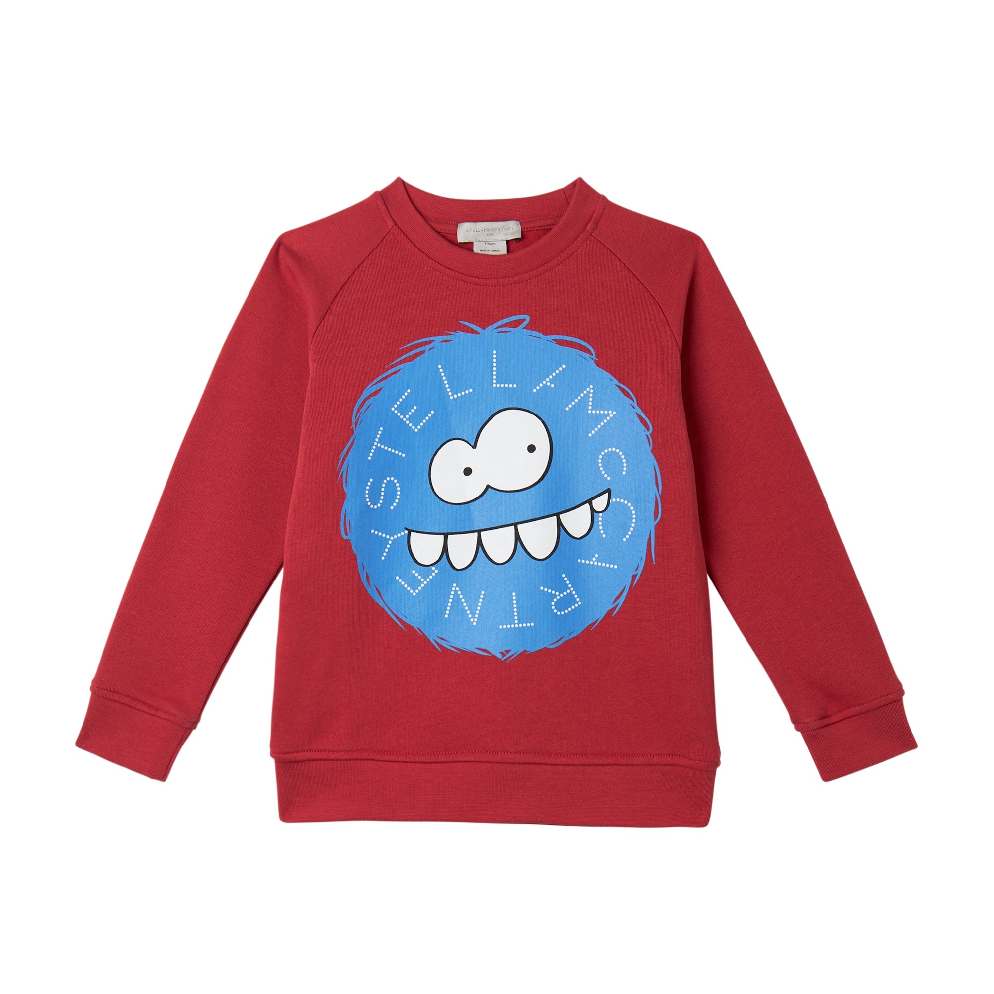 Boys Red Printed Cotton Sweatshirt