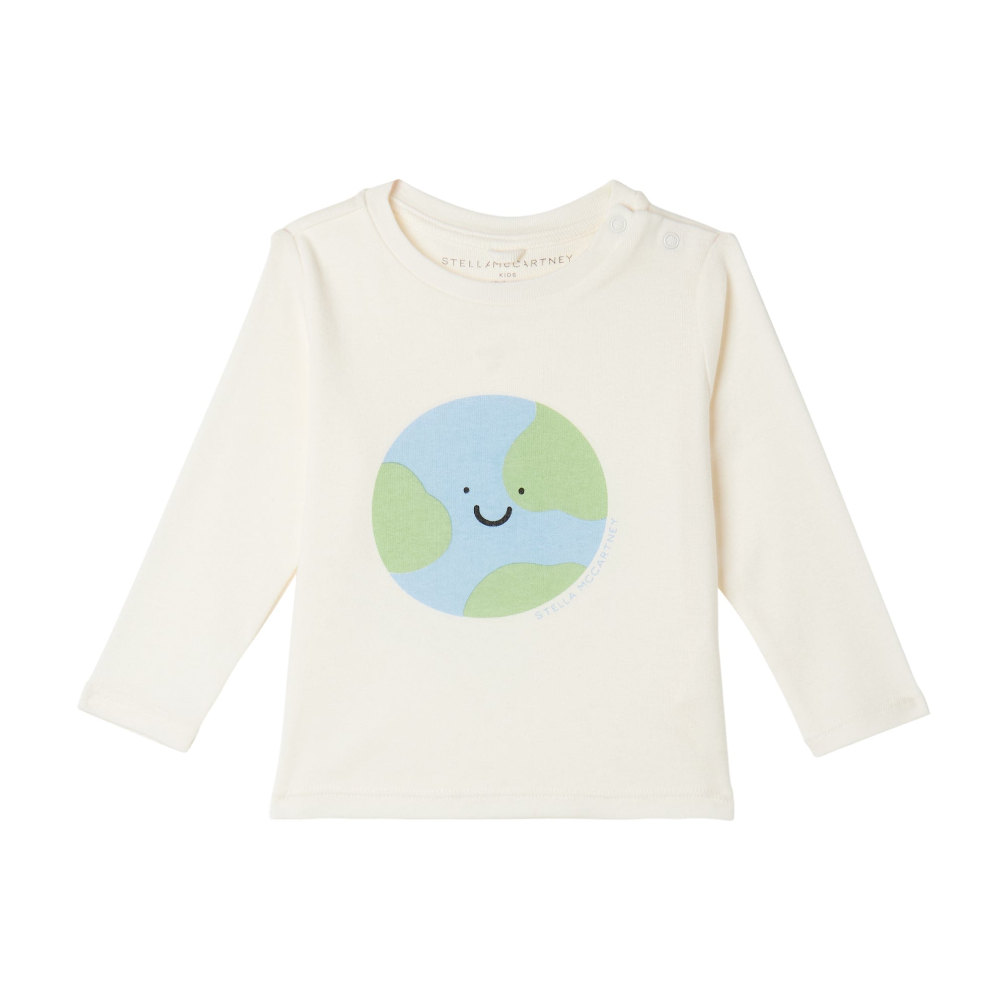 Baby Boys & Girls White Printed Cotton T-Shirt