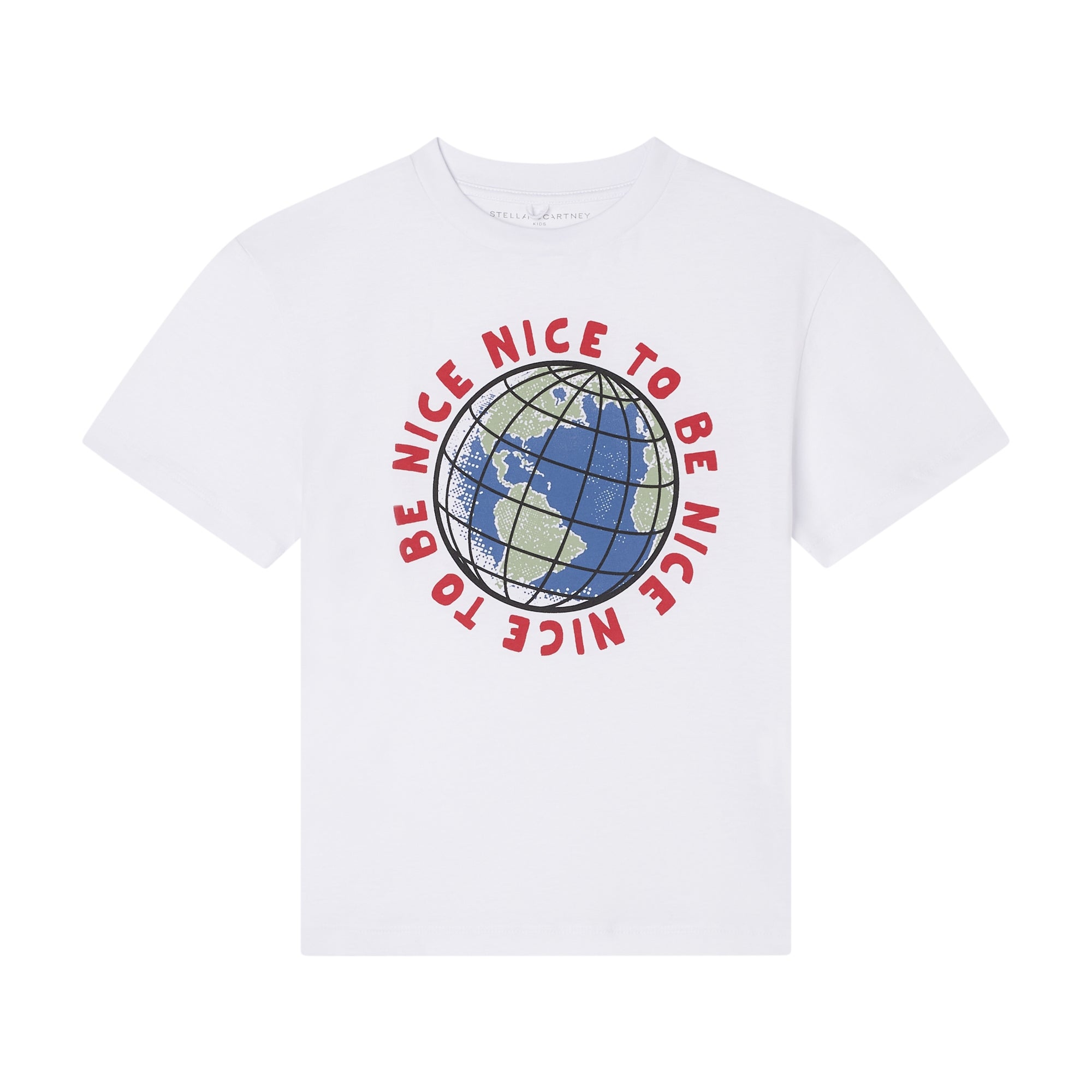 Boys White Printed Cotton T-Shirt