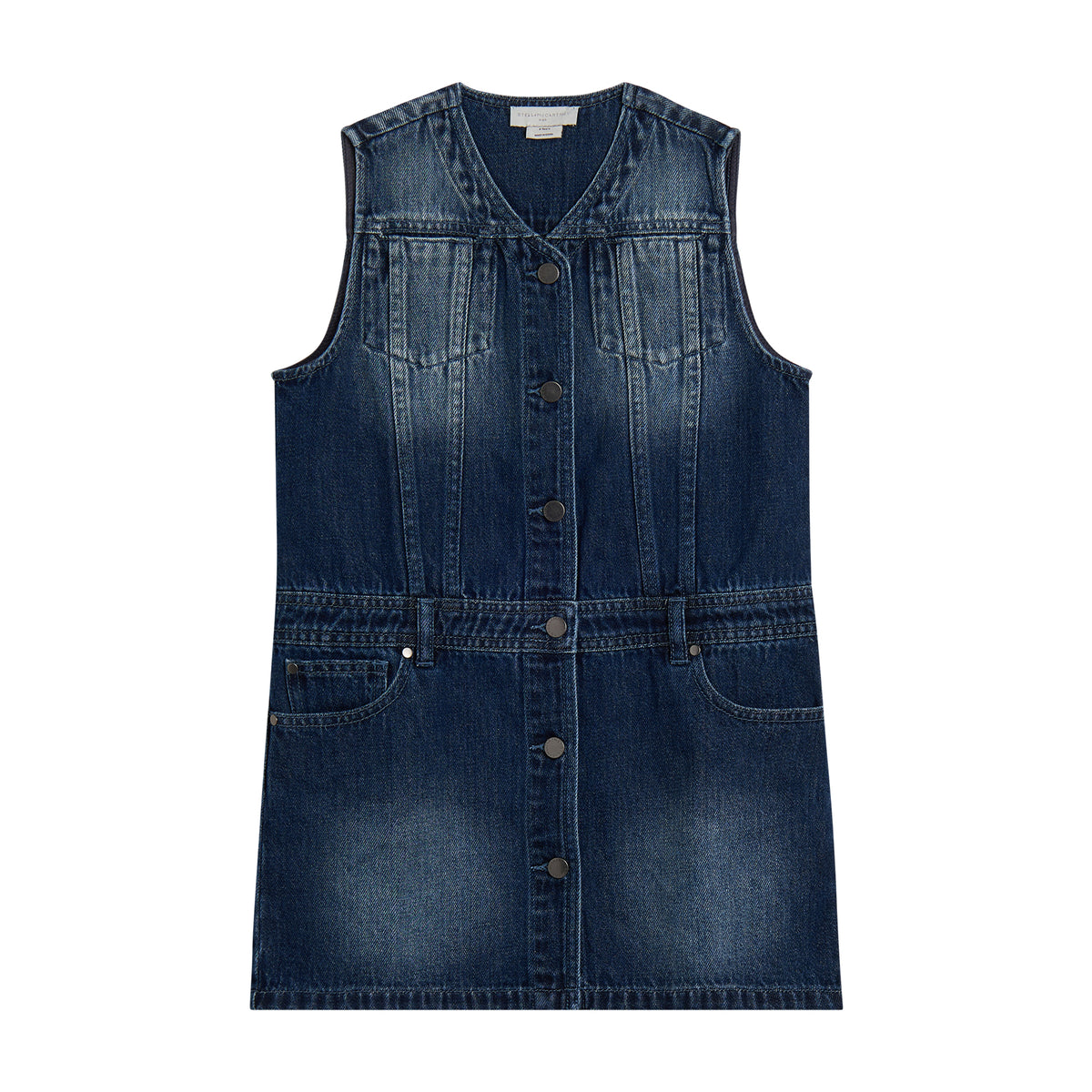 Girls Dark Blue Denim Dress