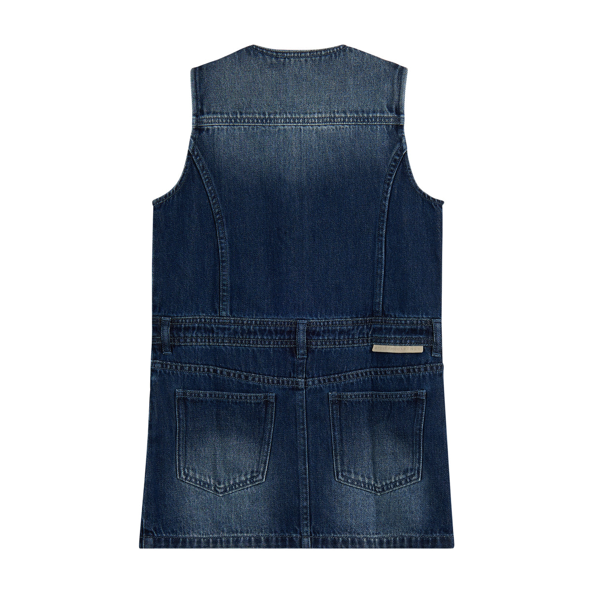 Girls Dark Blue Denim Dress