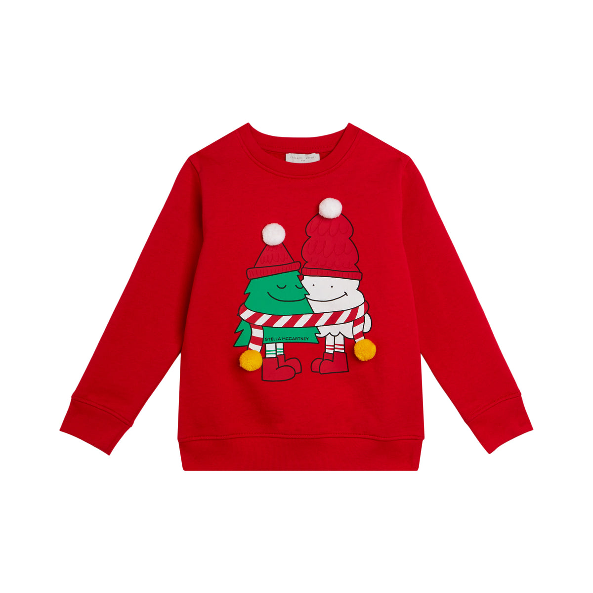 Boys Red Printed Cotton Sweatshirt