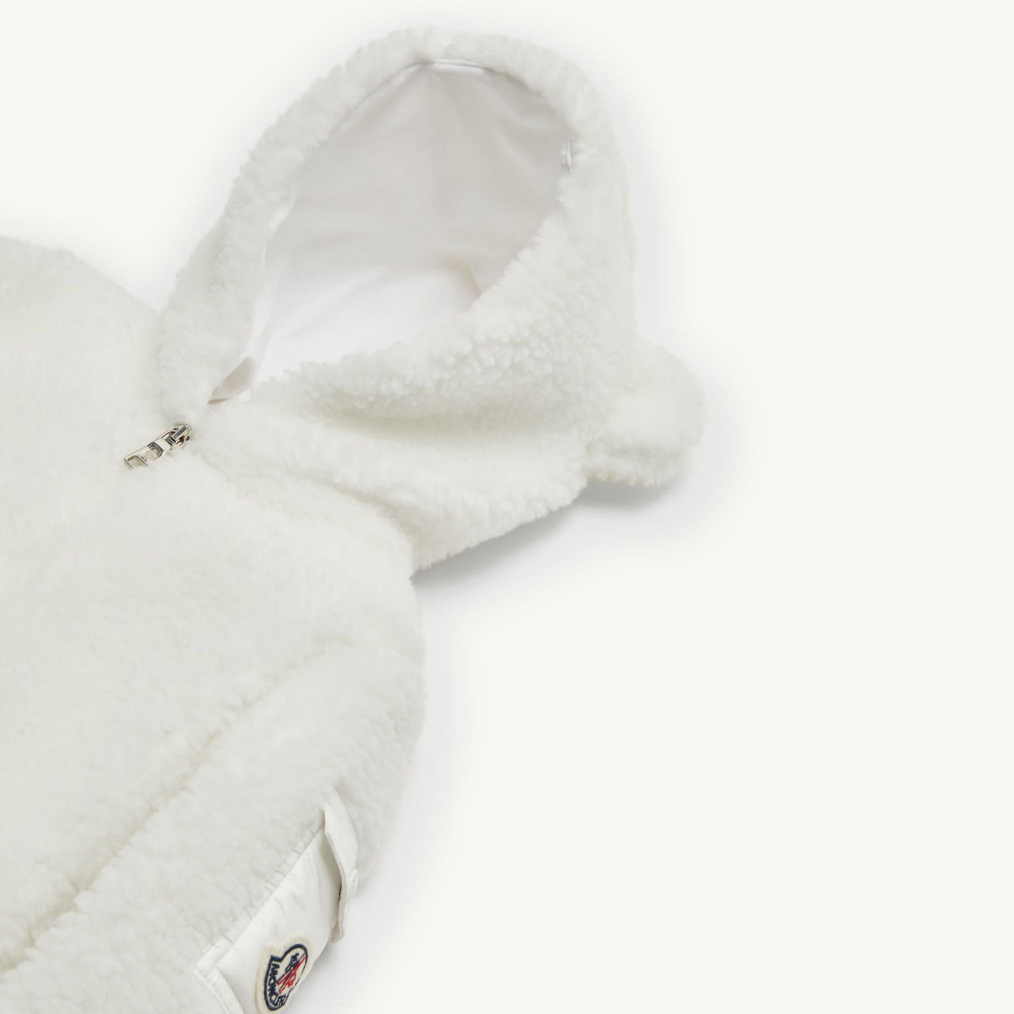 Baby Boys & Girls White Fleece Babysuit