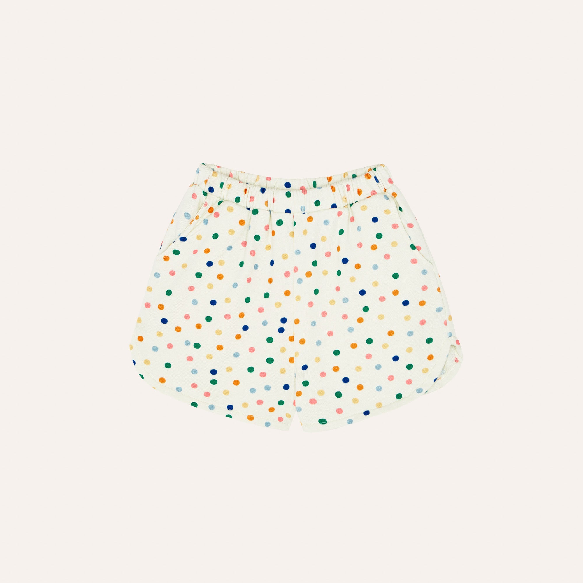 Boys & Girls White Dots Cotton Shorts