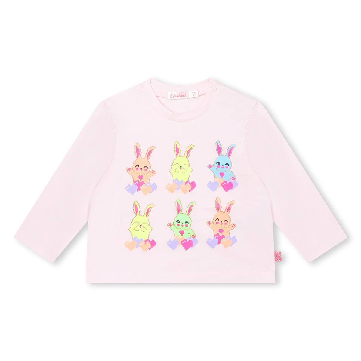 Baby Girls Light Pink Printed T-Shirt