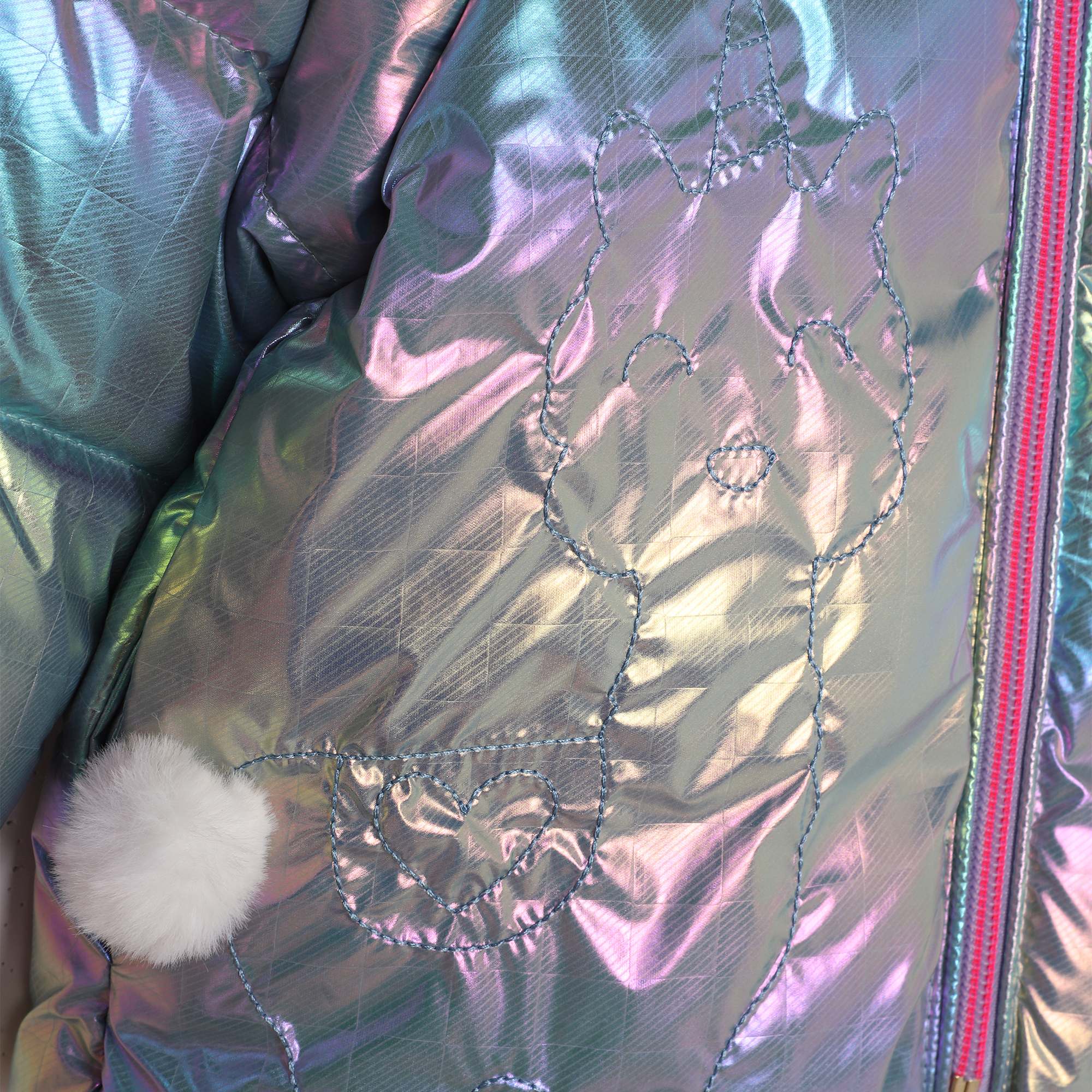 Girls Multicolor Padded Jacket