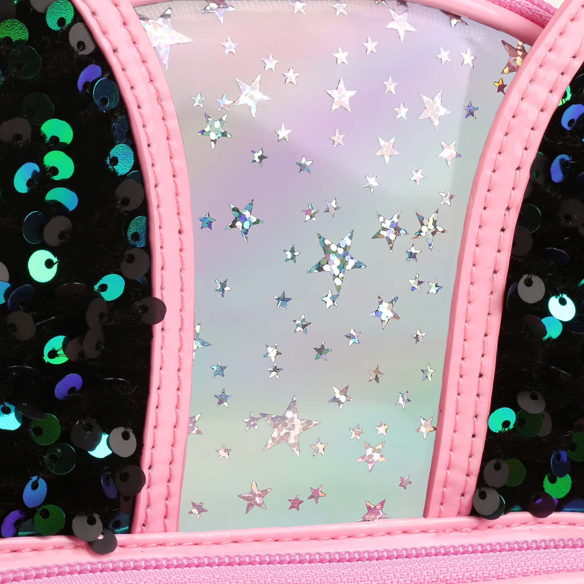 Girls Pink Glitter Backpack(28cm)