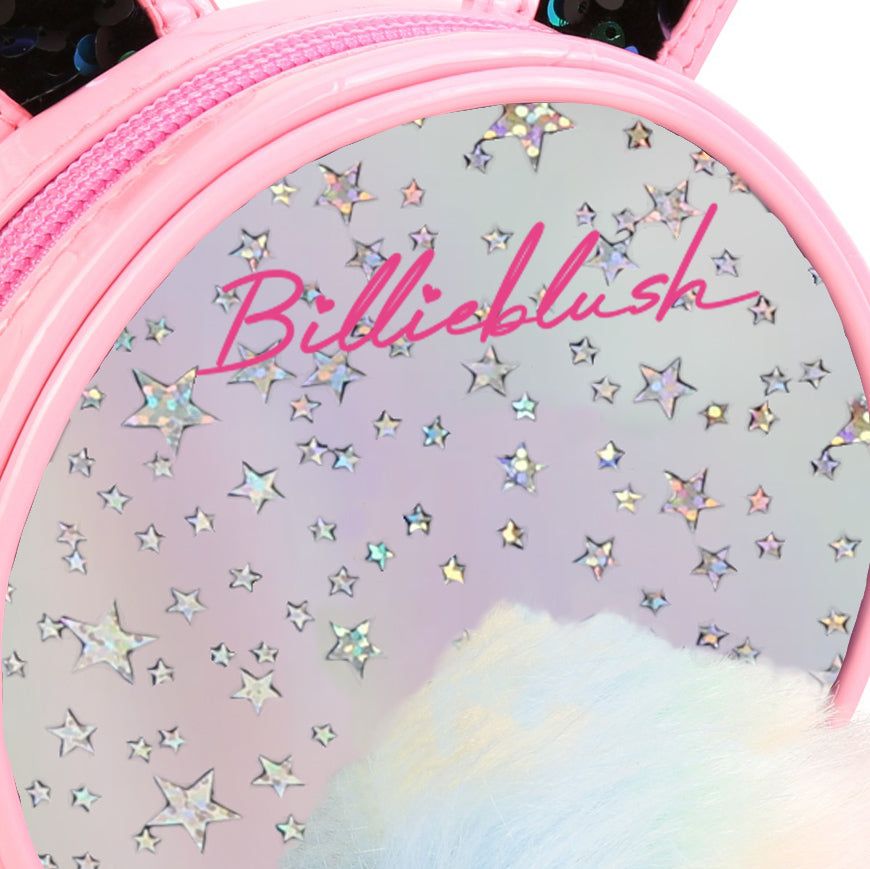 Girls Pink Glitter Shoulder Bag