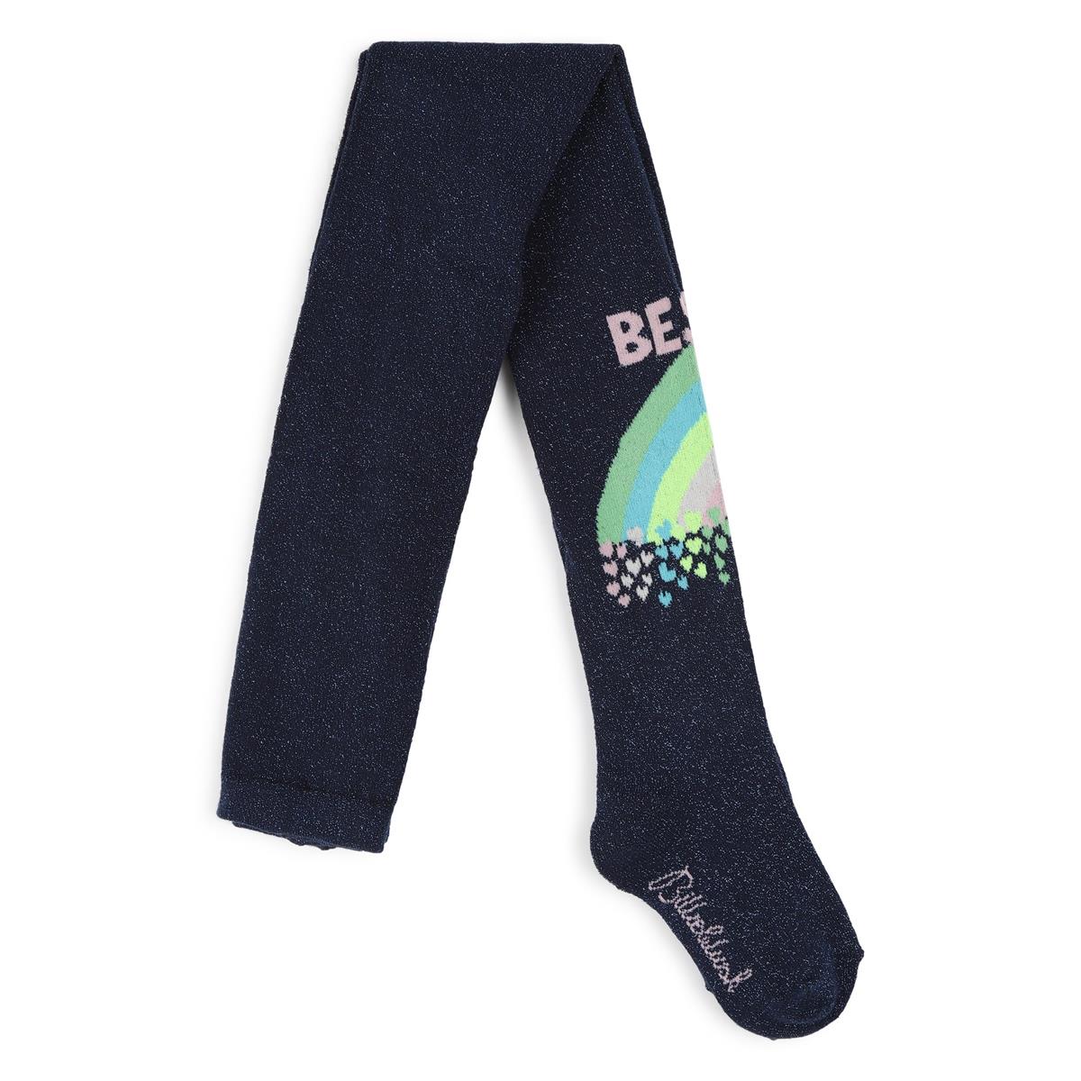 Girls Blue Logo Tights