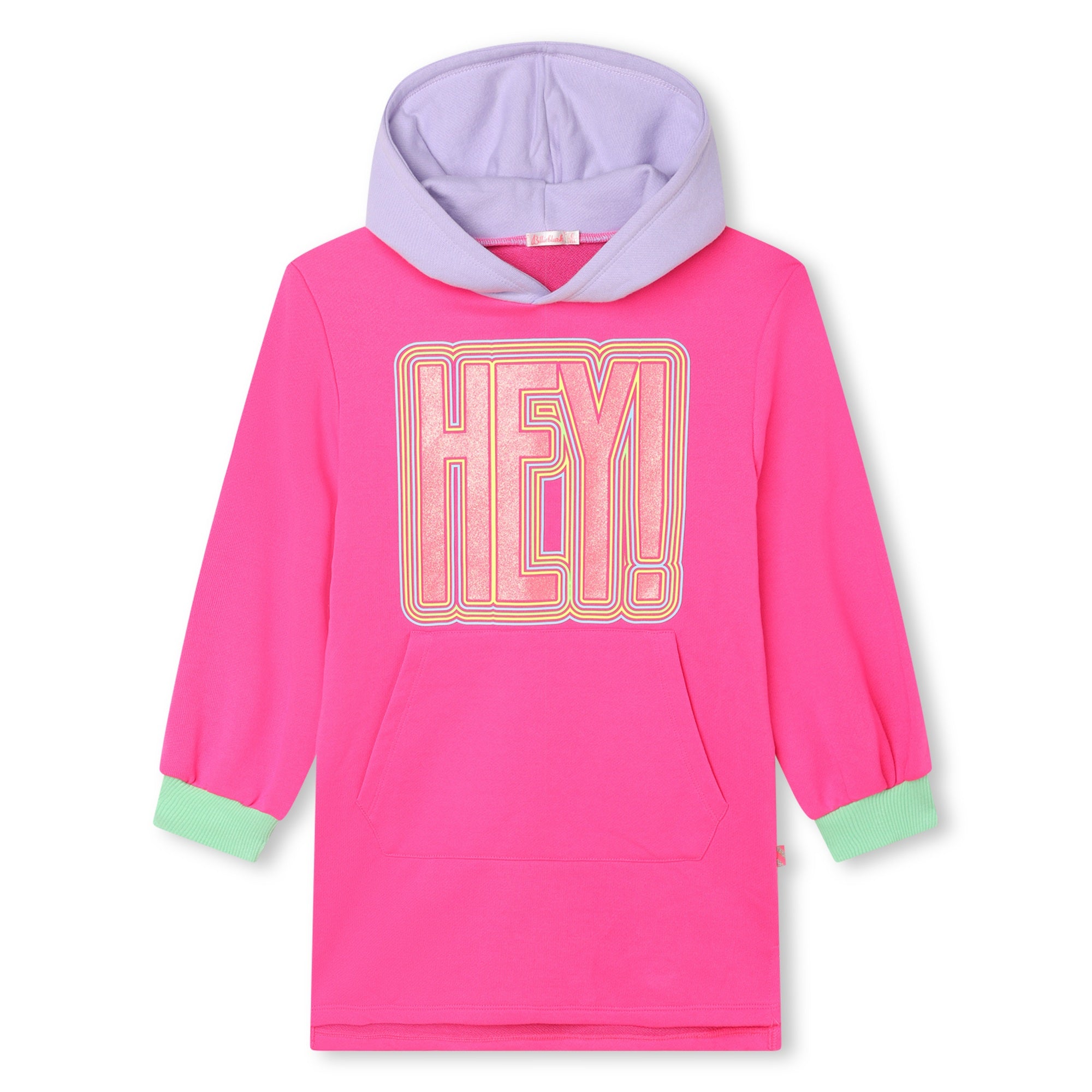Girls Pink Cotton Hooded Dress