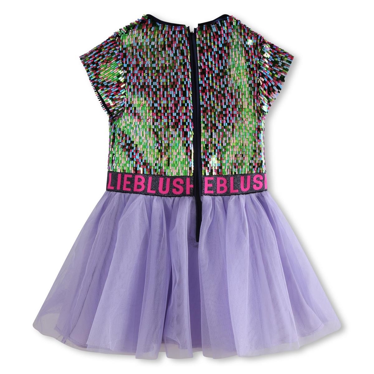Girls Multicolor Logo Dress