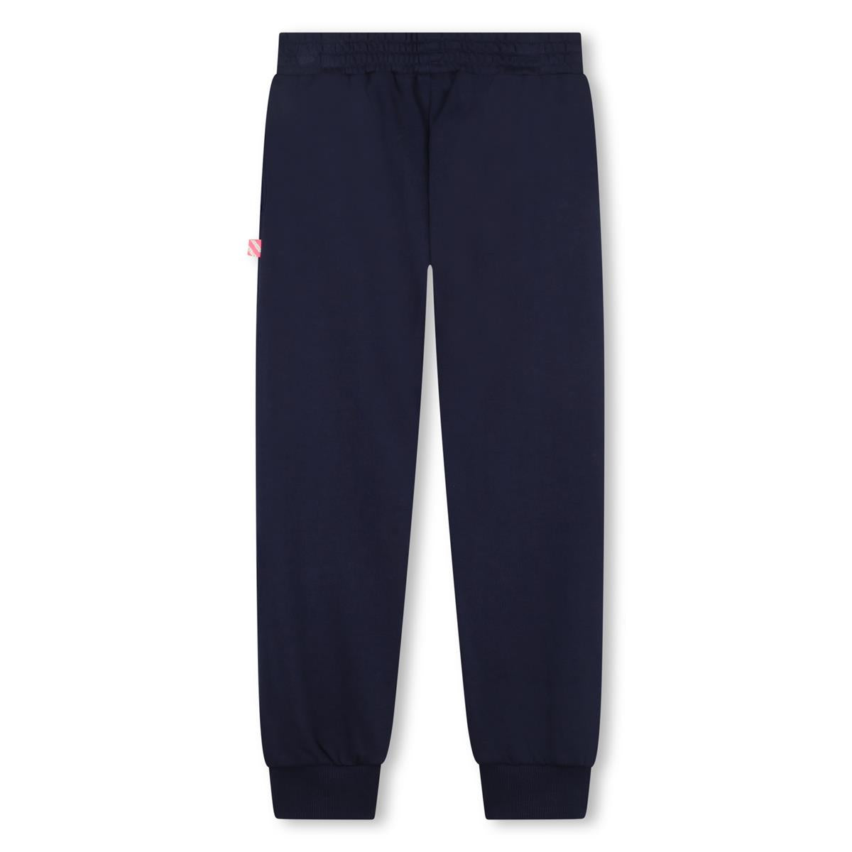 Girls Navy Sequin Trousers