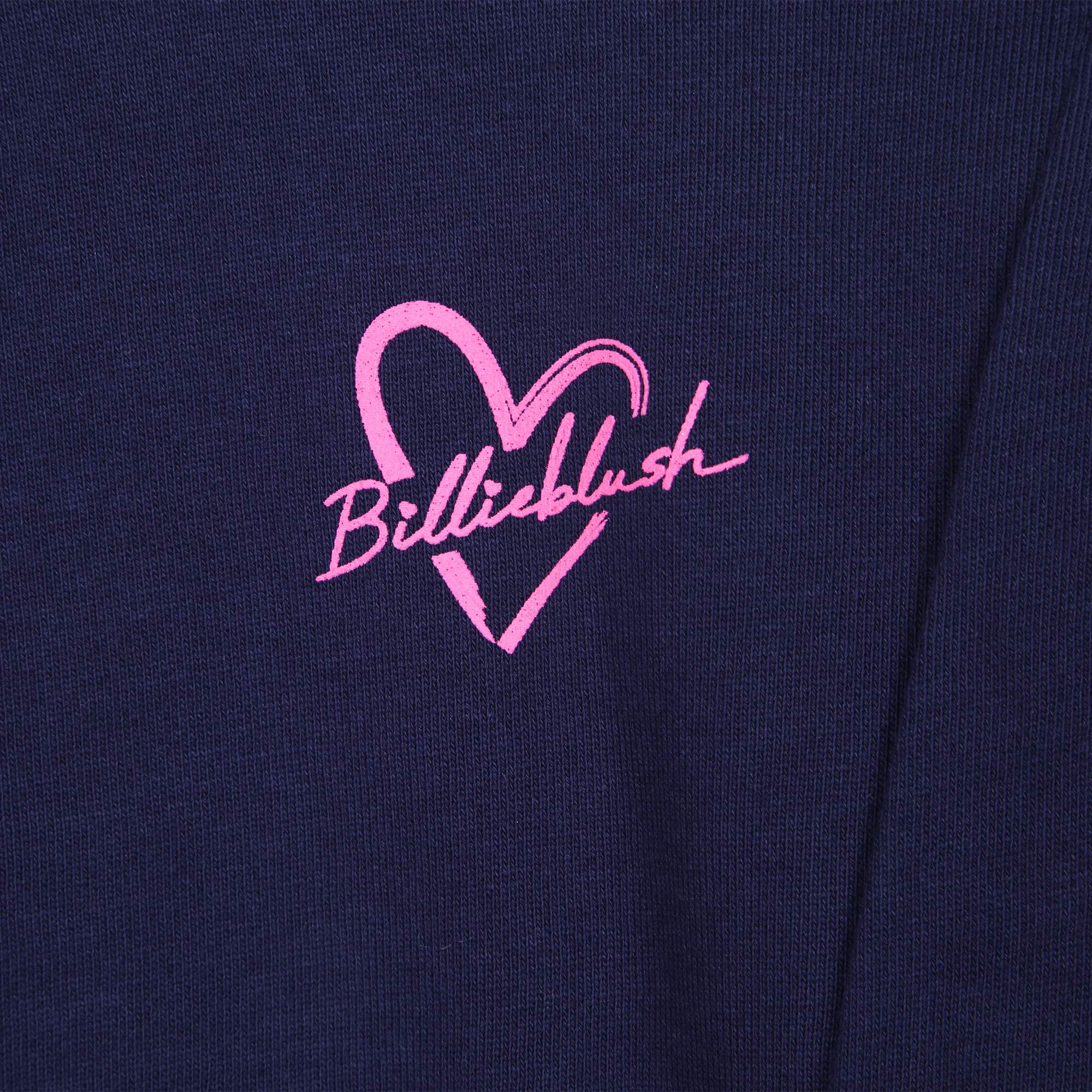 Girls Blue Printed Cotton Sweatshirt
