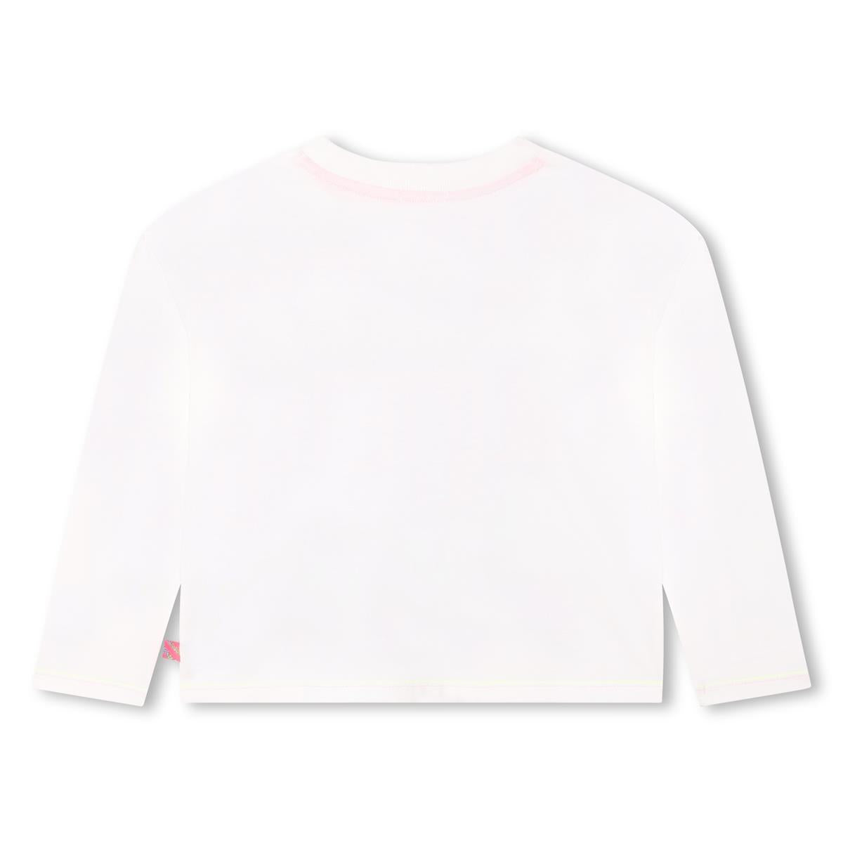 Girls White Printed T-Shirt