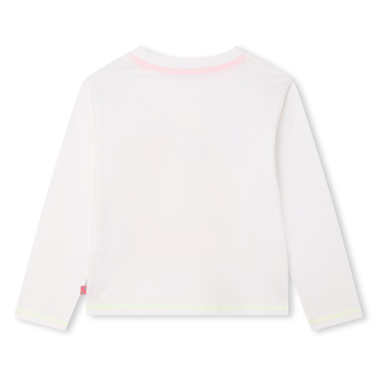 Girls White Printed T-Shirt